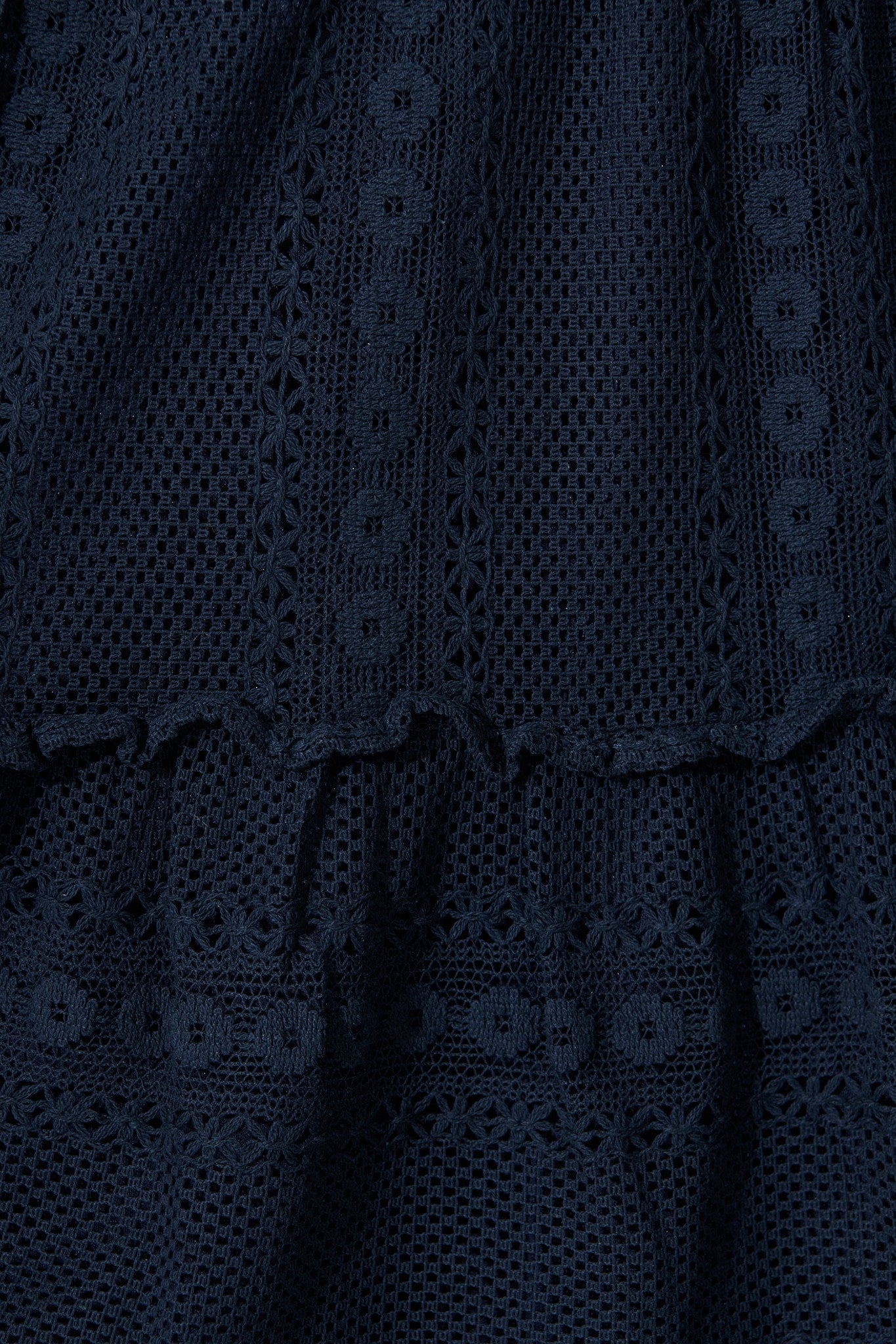 Loralie Dress in Navy Lace Cotton