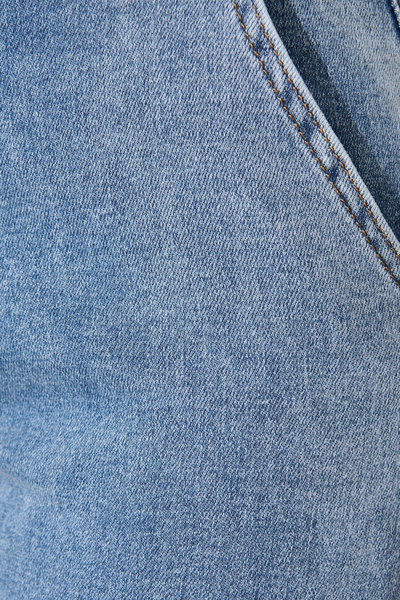 Celeste High Rise Straight Cargo Jean in Mid Blue Denim