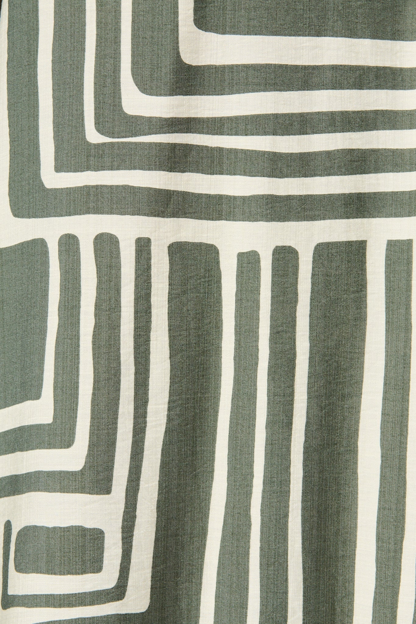 Goldie Pant in Cream and Green Geometric Print