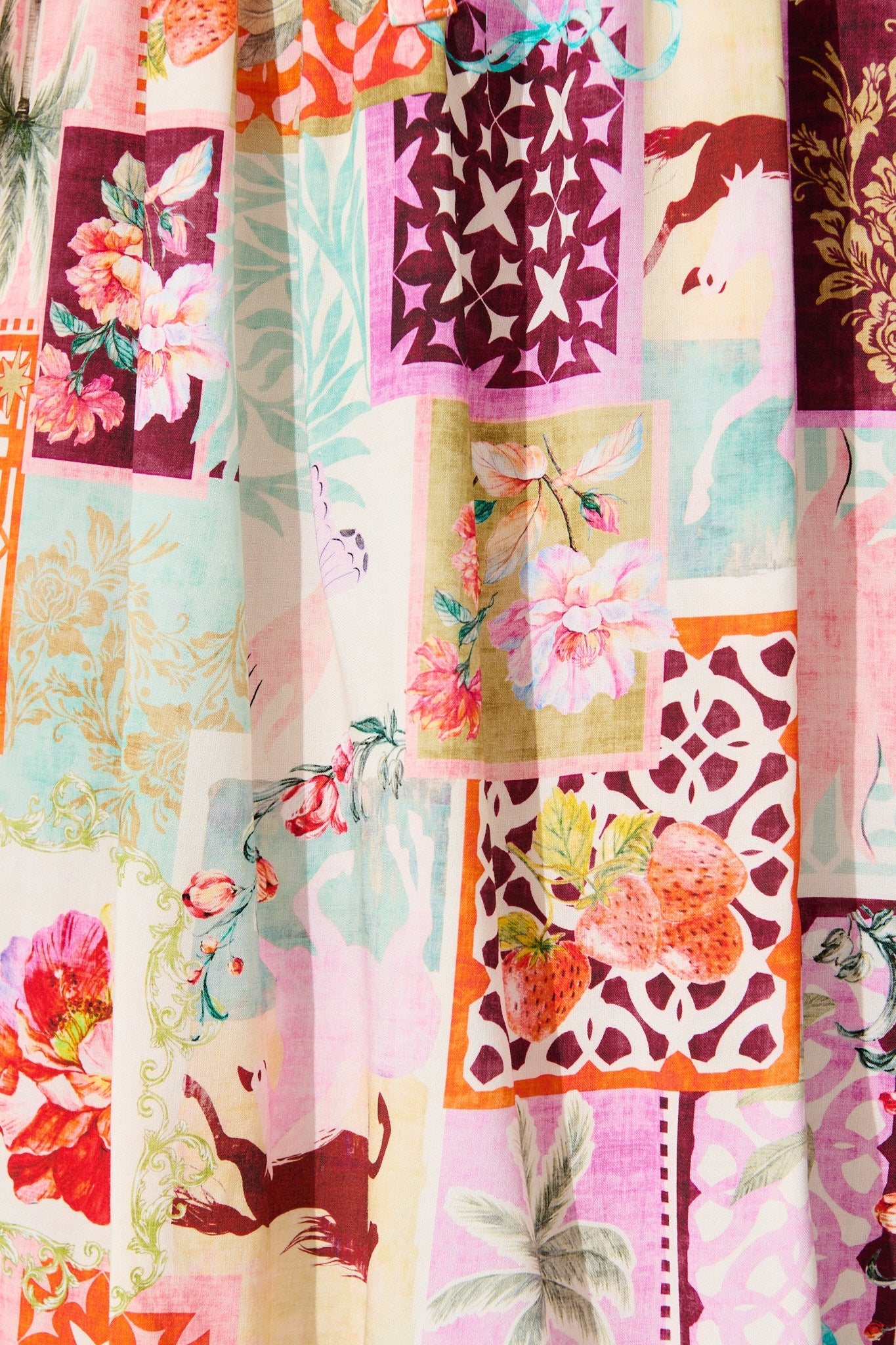 Knightley Smock Dress in Multi Conversational Print