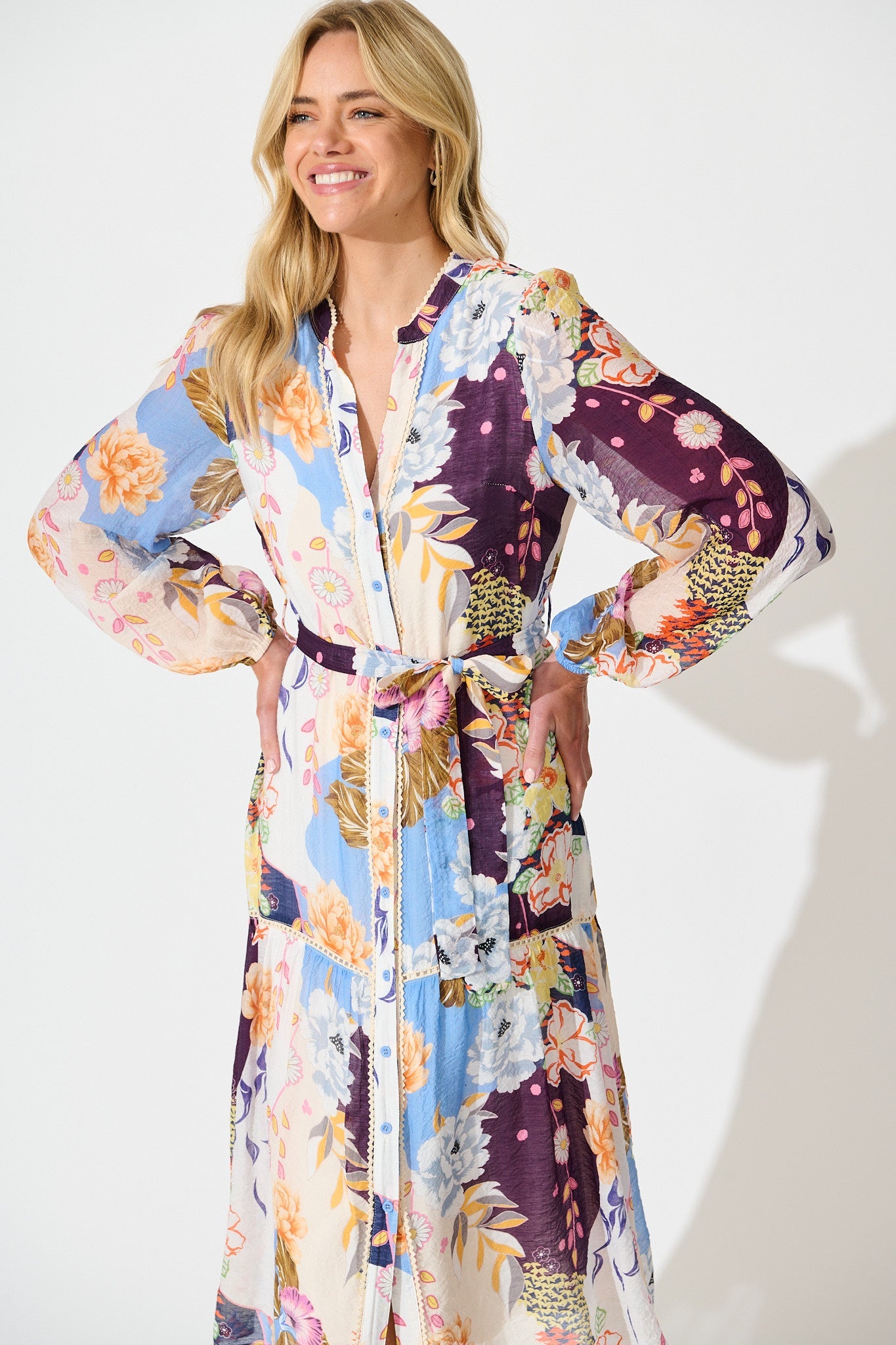 Kenna Dress in Multi Floral Print