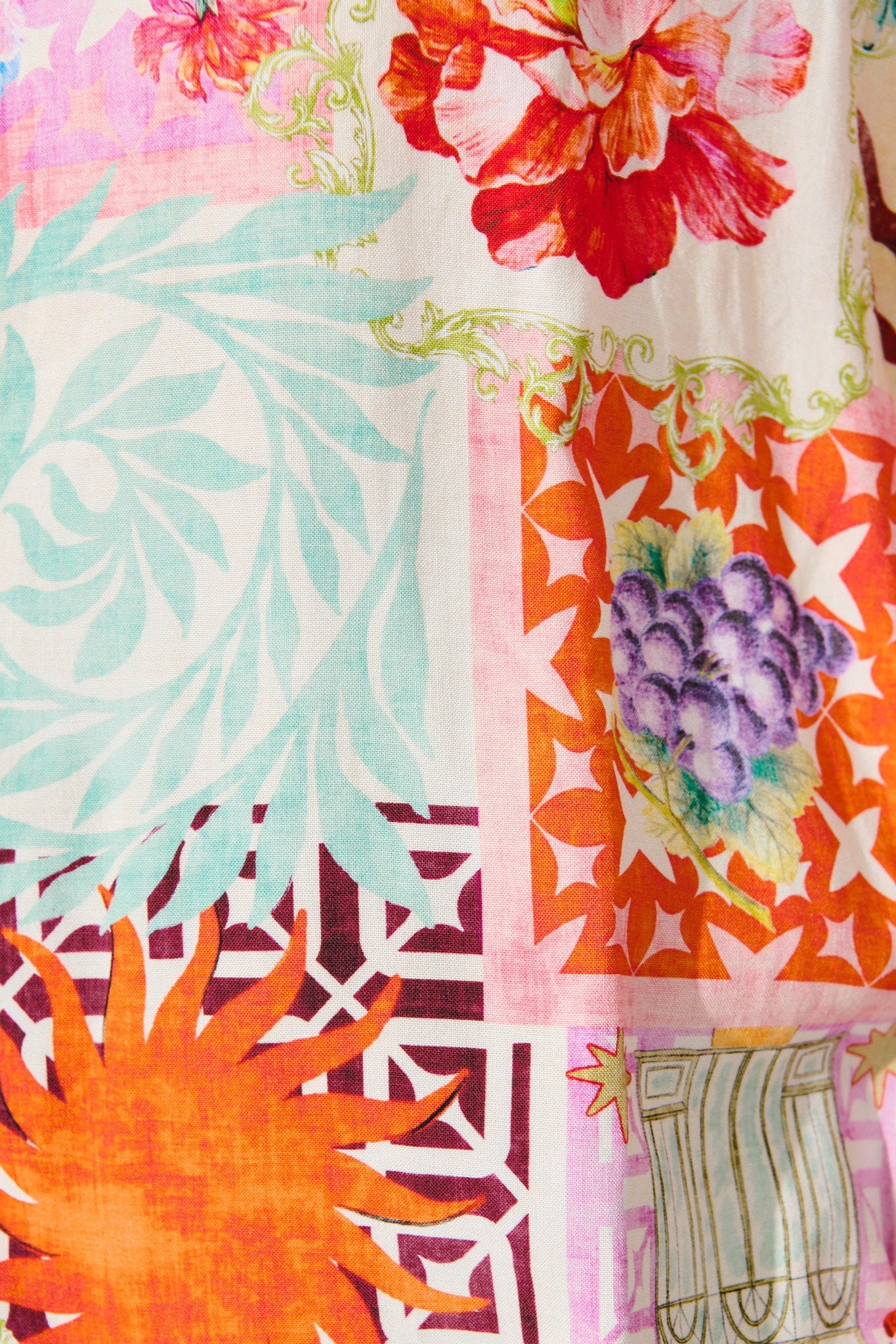 Solara Top in Multi Conversational Print