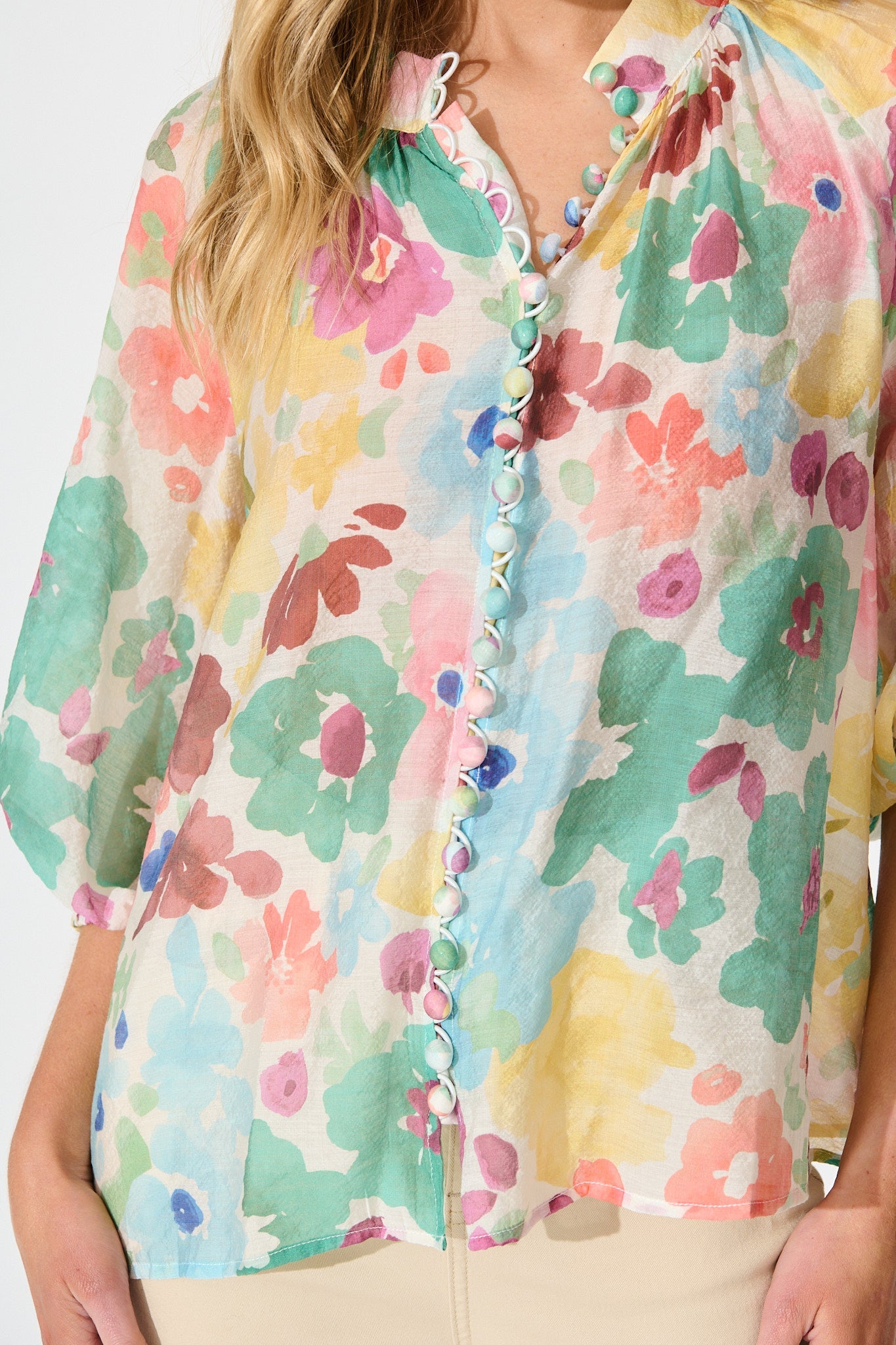 High Life Top in Multi Floral