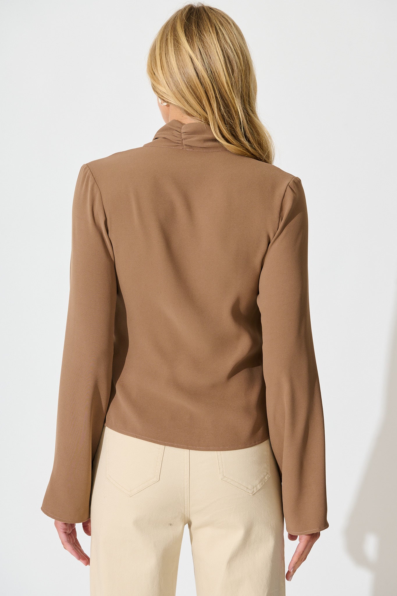 Desk To Drinks Top in Brown