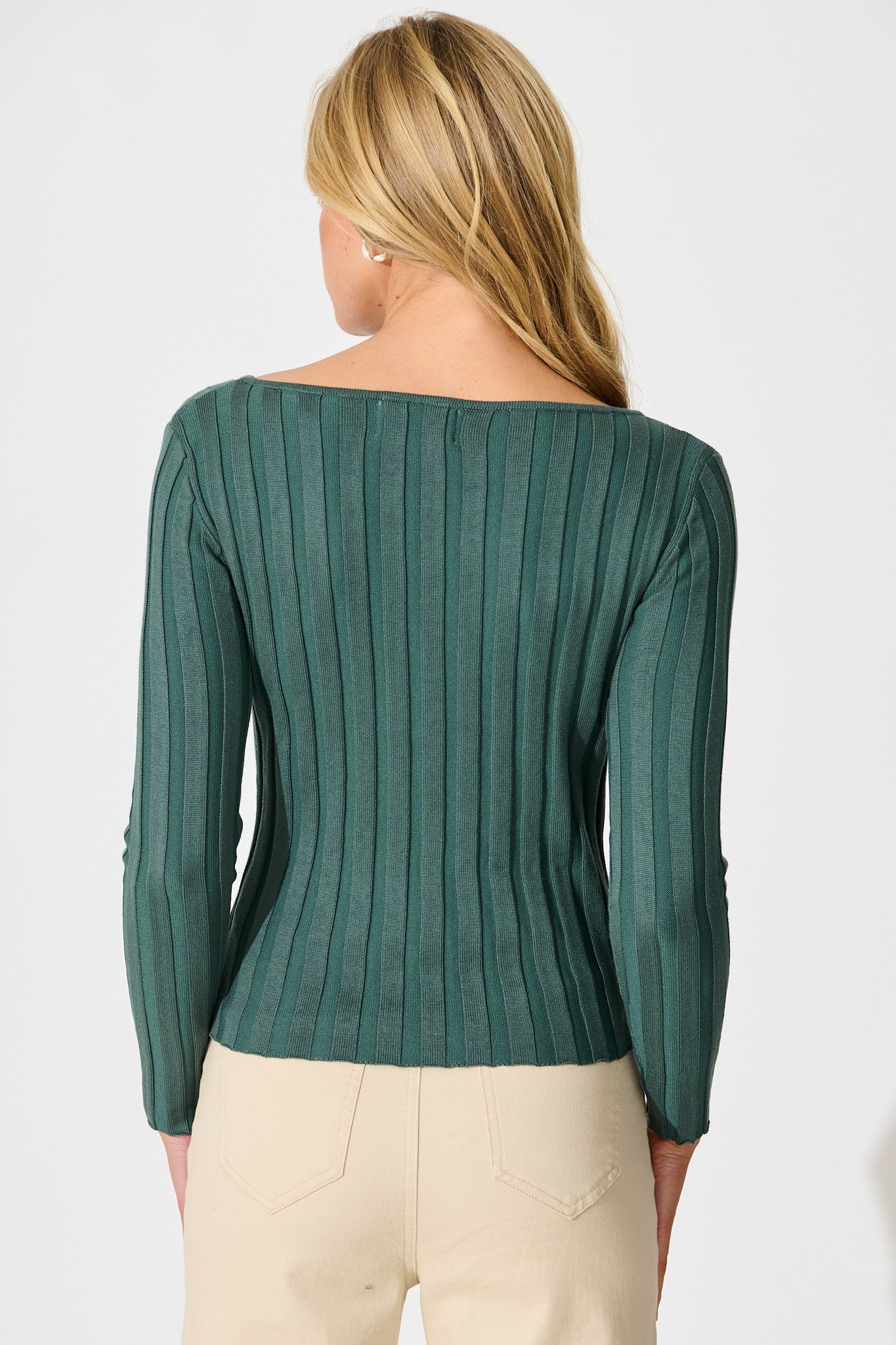 Echoes Knit Top in Green