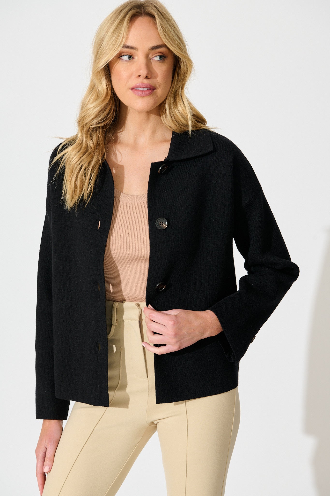 Lillian Knit Cardigan in Black