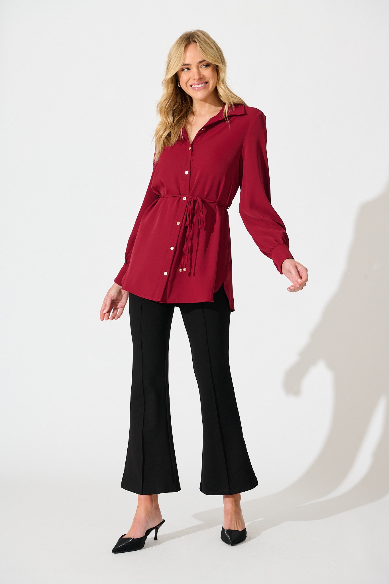 Workflow Stretch Pintuck Pant in Black