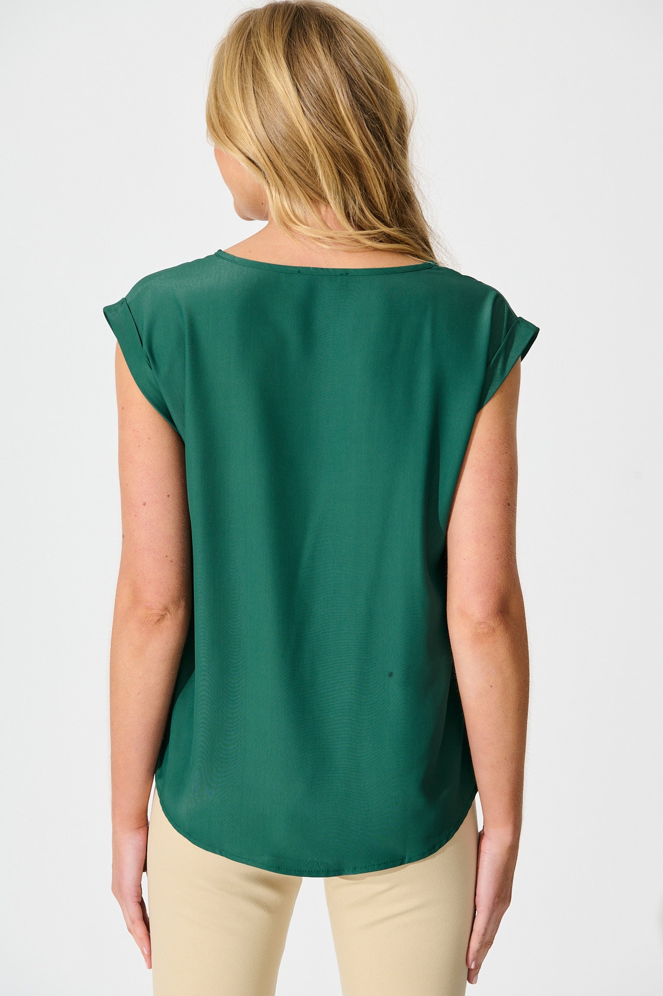 Rejina Top in Emerald Green