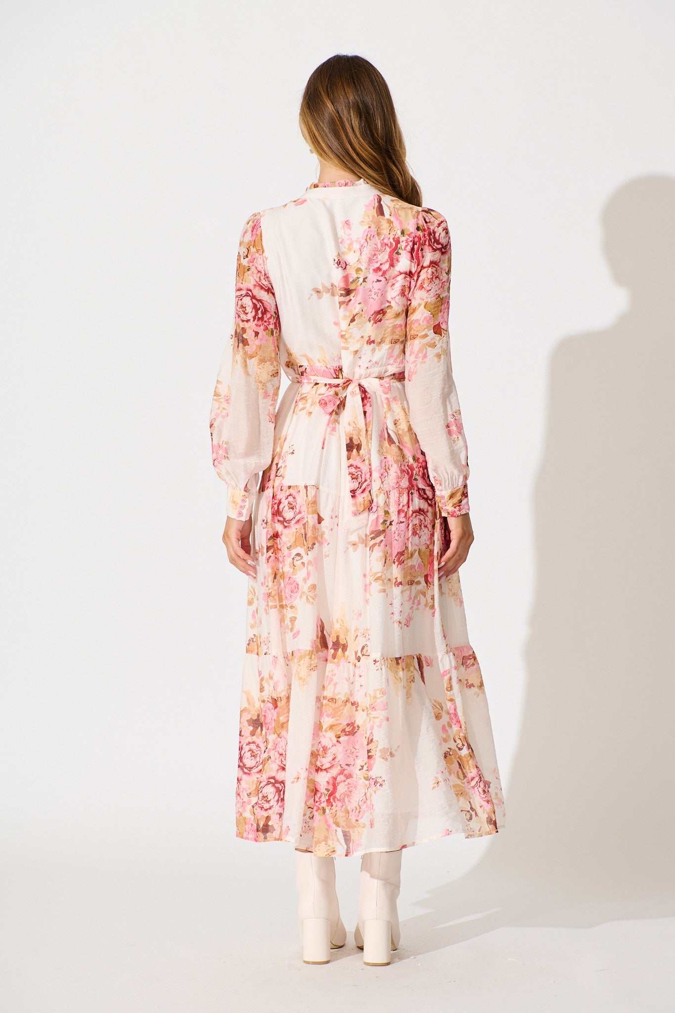 Lettie Maxi Dress in Pink Floral