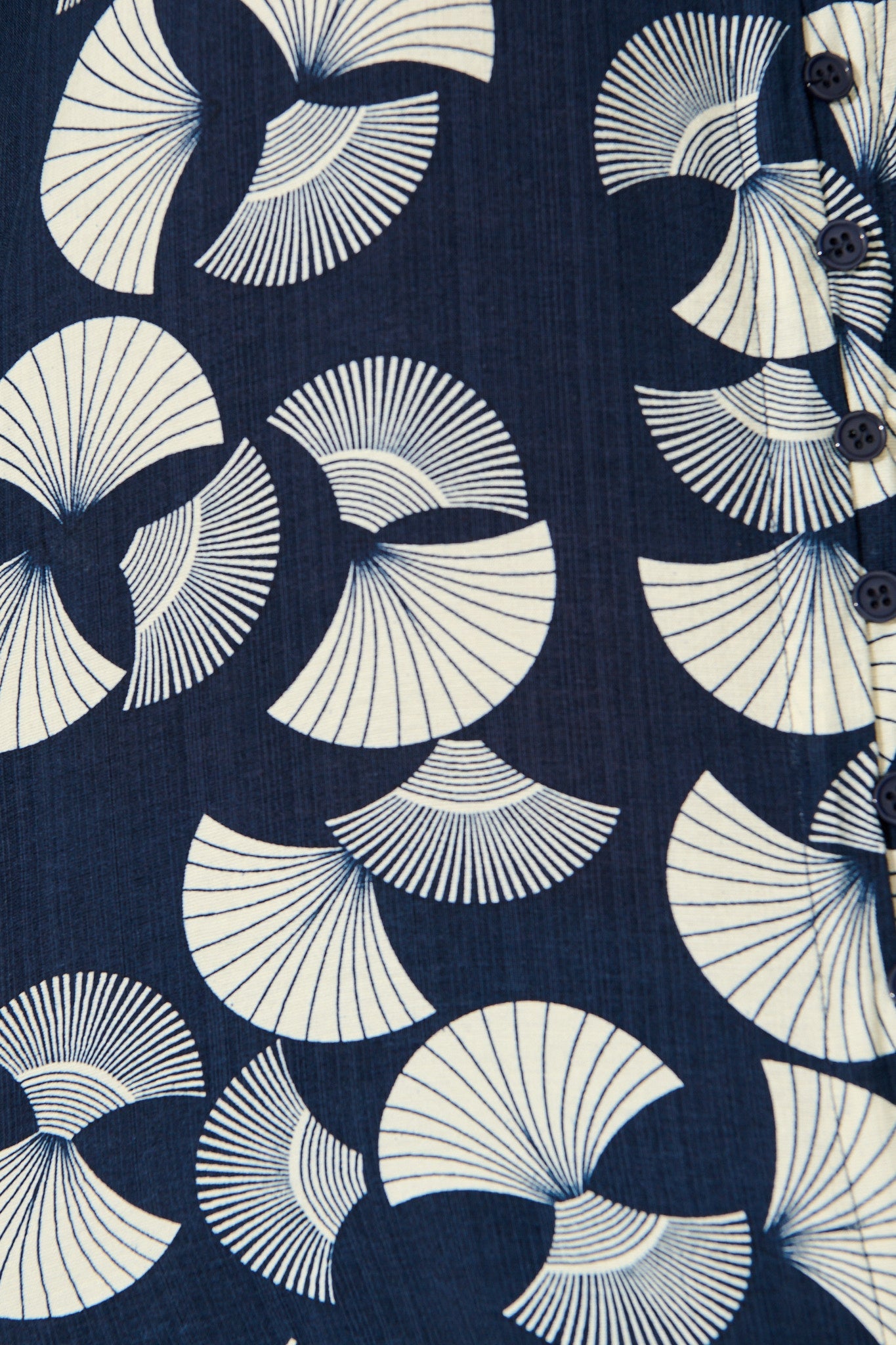 Keegan Shirt in Navy with White Print