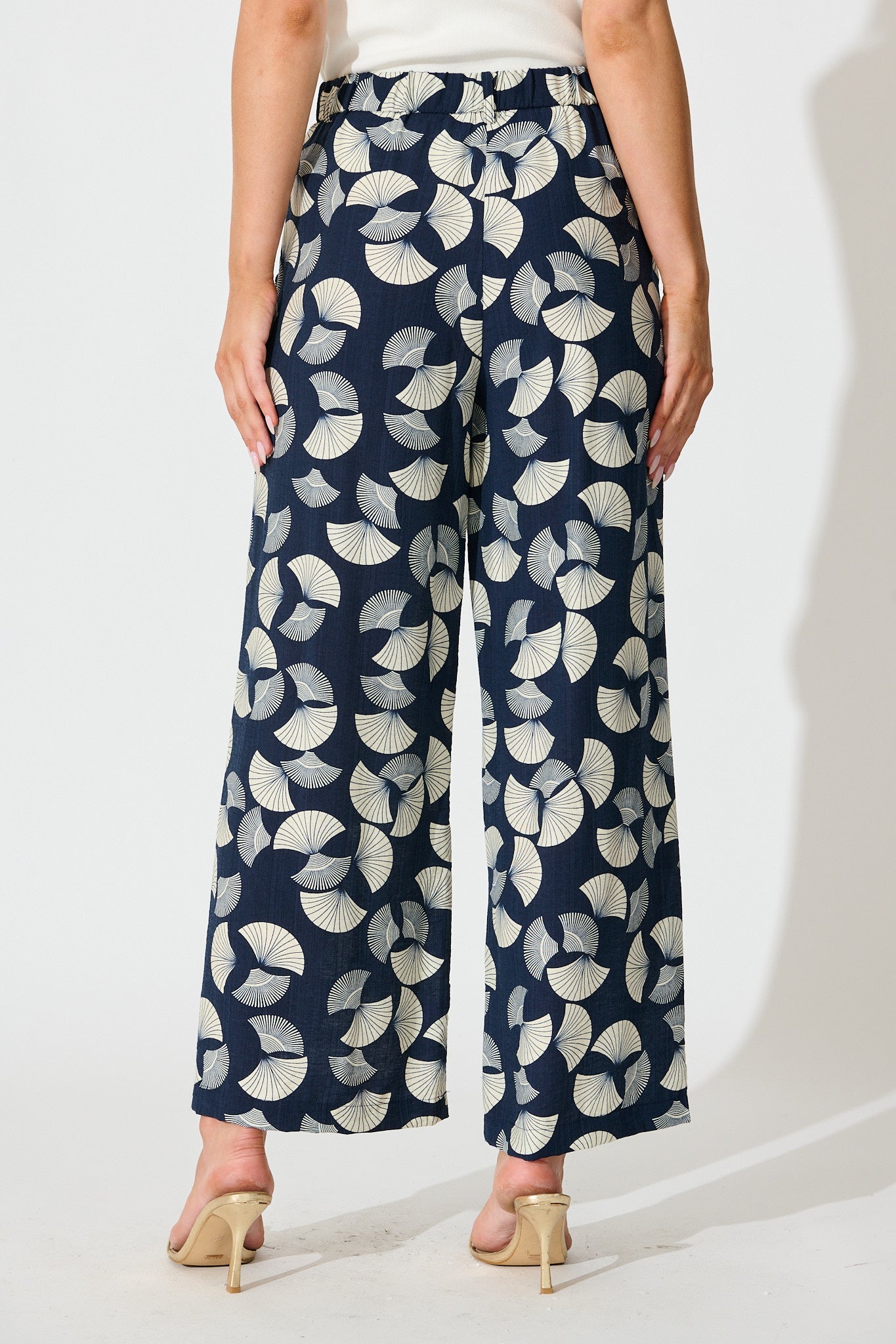 Dante Pant in Navy with White Print