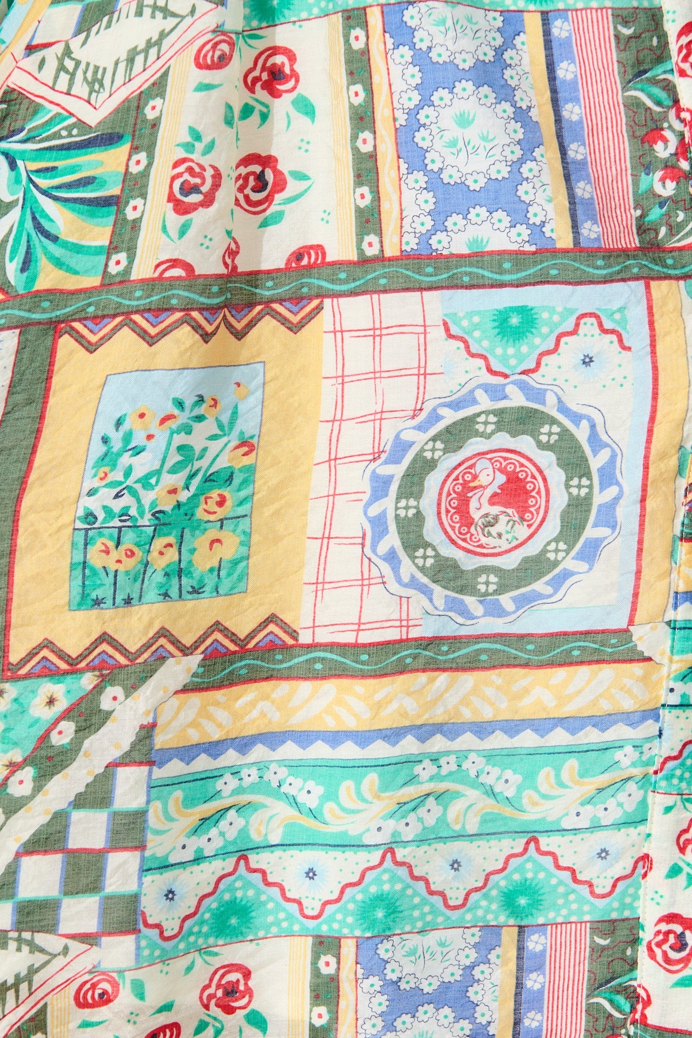 Janice Dress in Multi Patchwork Print