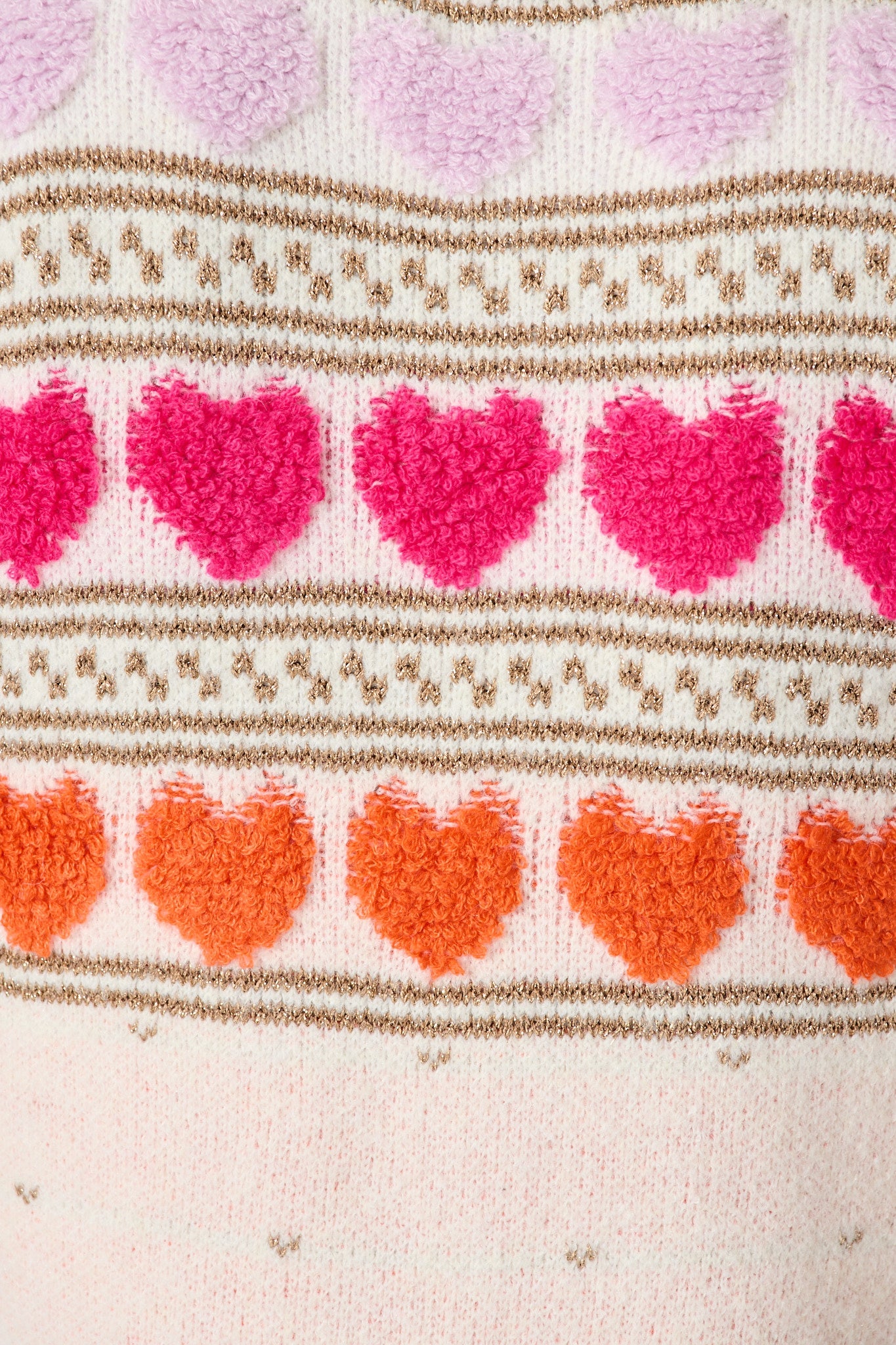 Nikita Heart Jumper in Pastel Multi Wool Blend