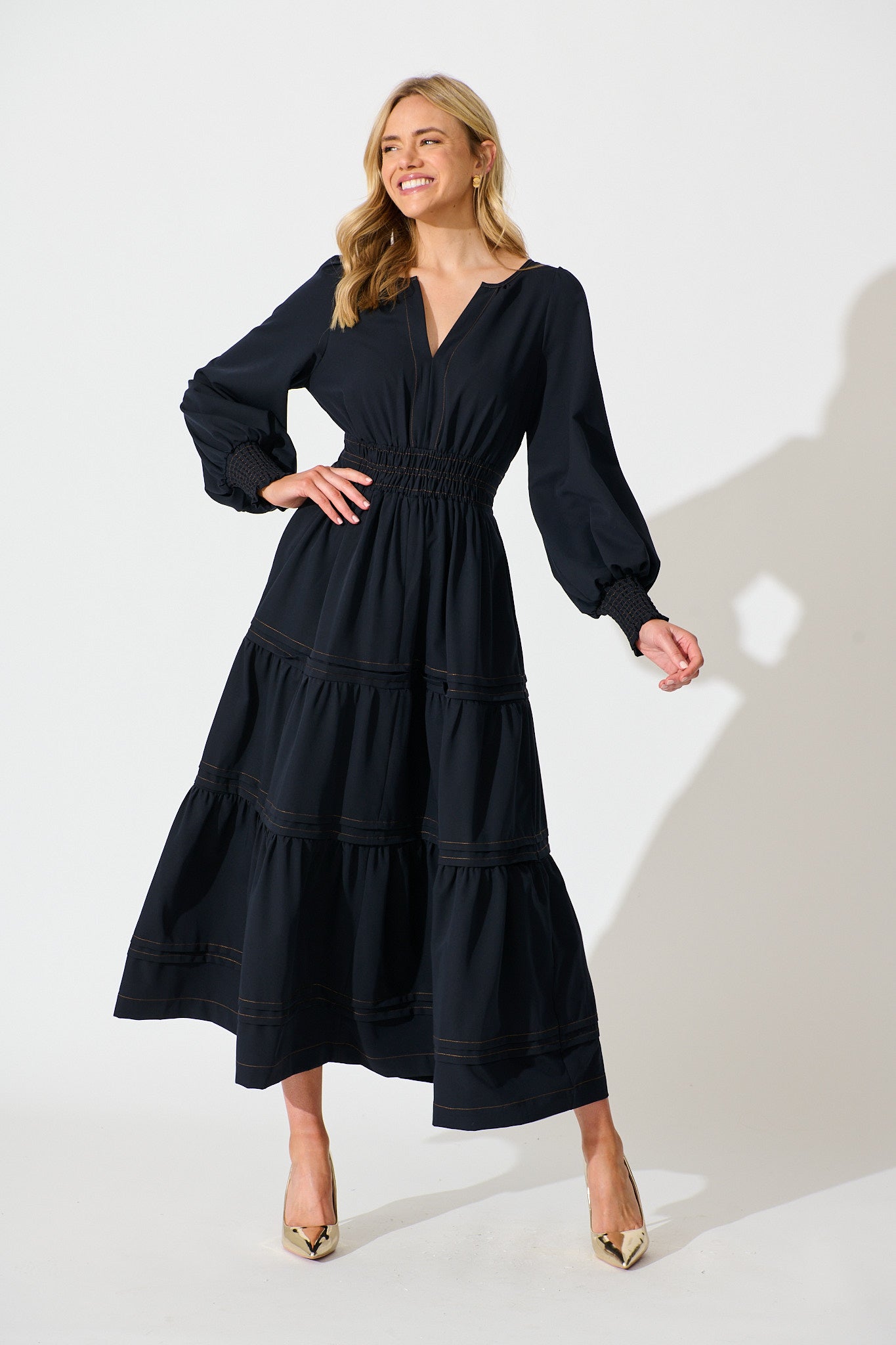 Love and Laughter Maxi Dress in Navy