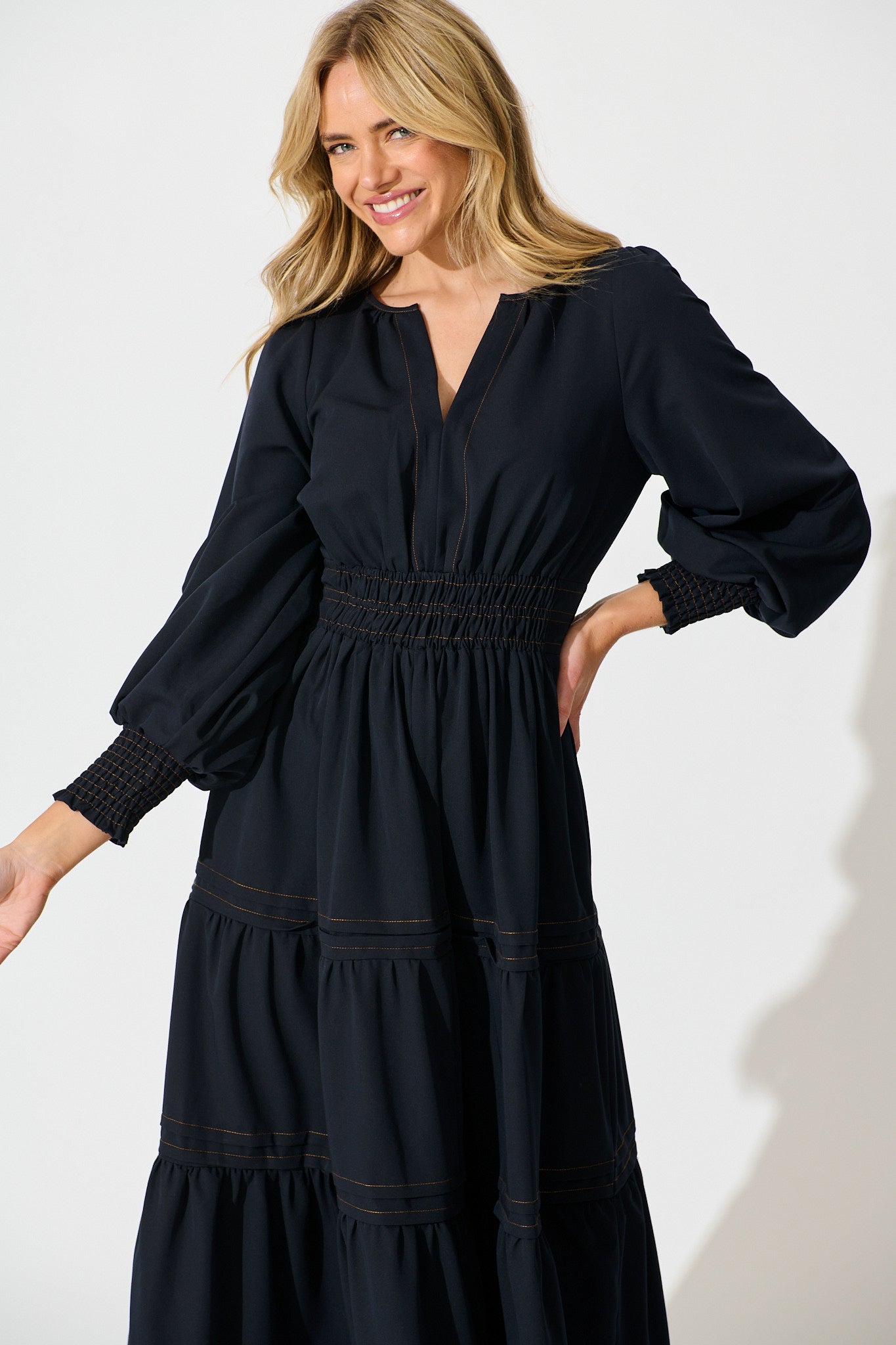 Love and Laughter Maxi Dress in Navy