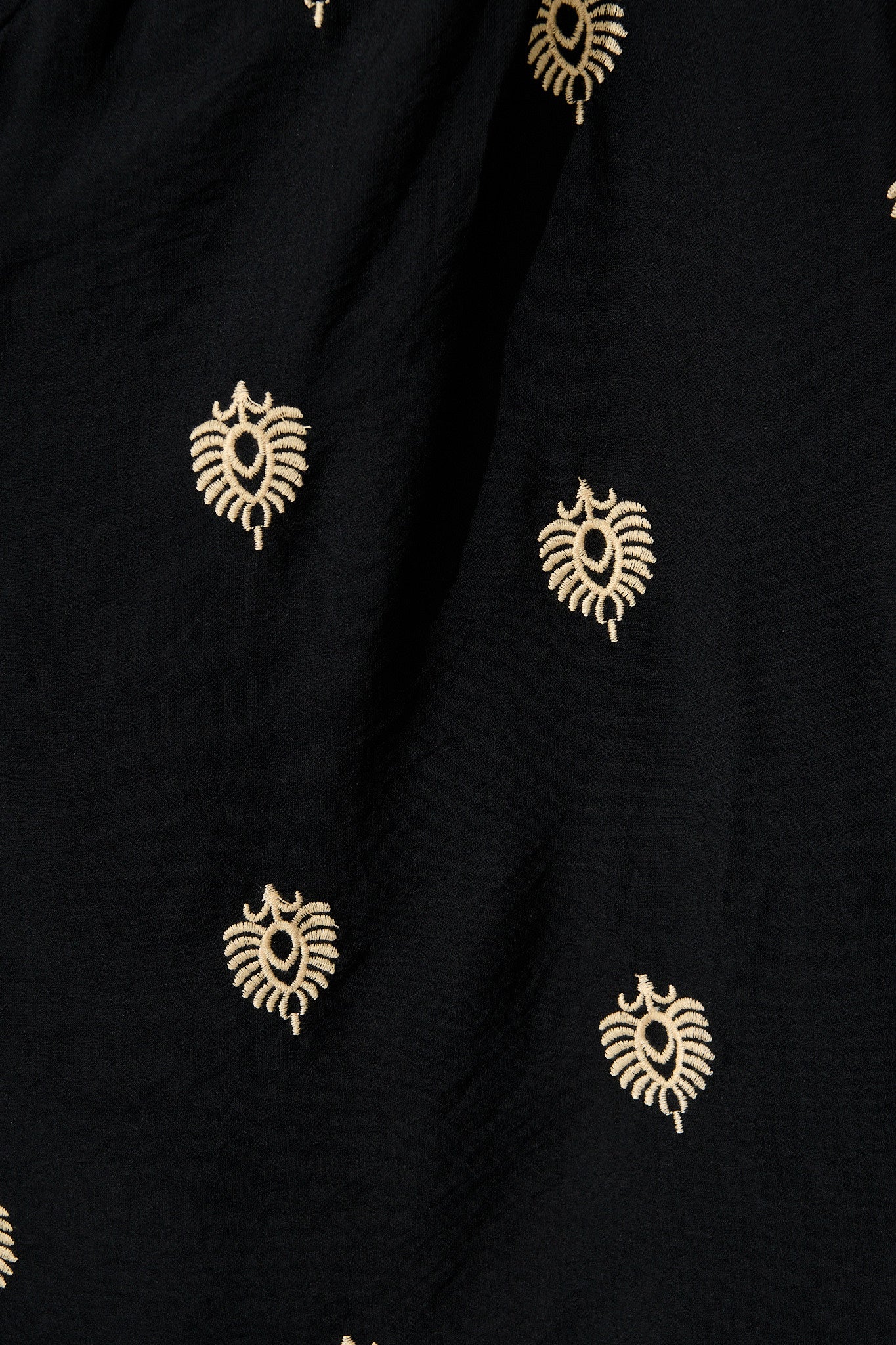 Peggy Maxi Shirt Dress in Black Embroidery