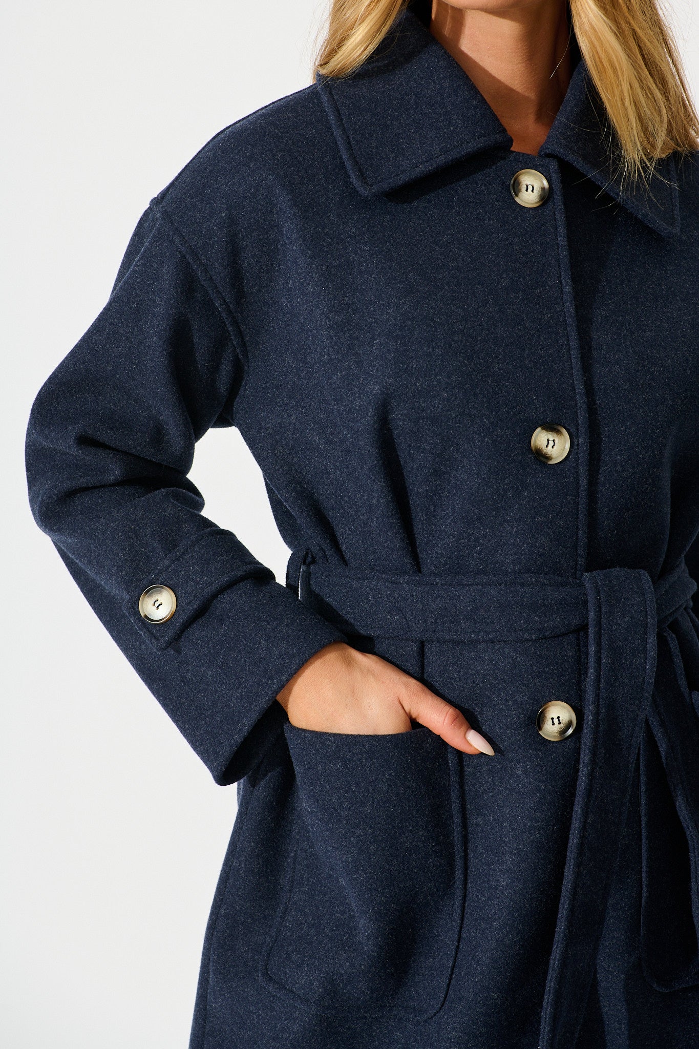 Timeless Touch Coat in Navy