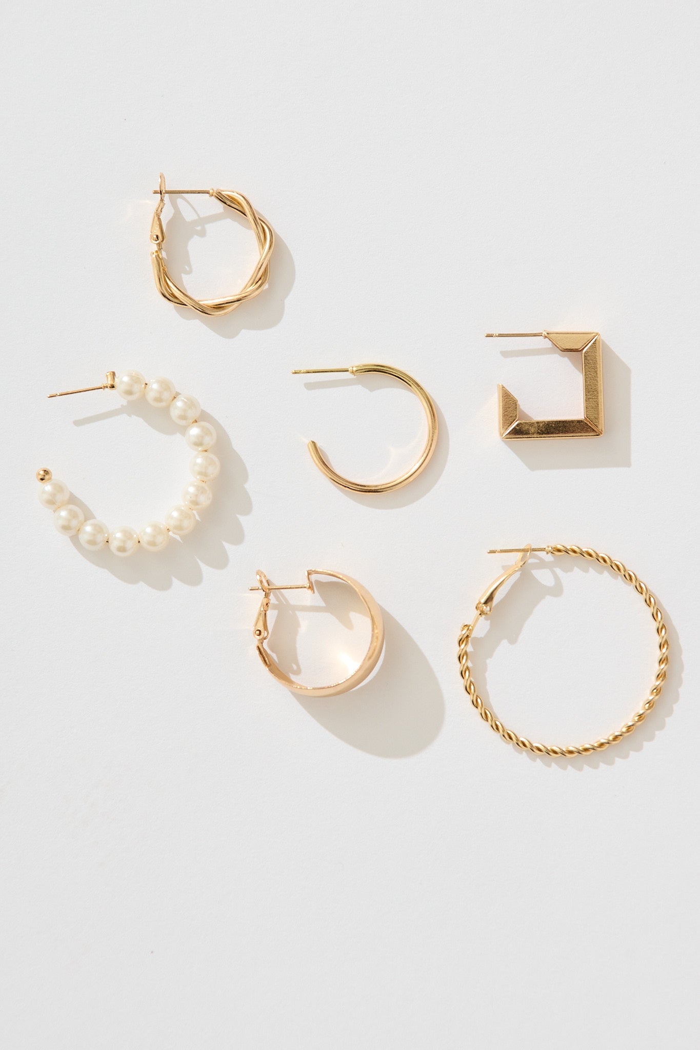 Hattie Multi Hoop Earrings Pack in Gold