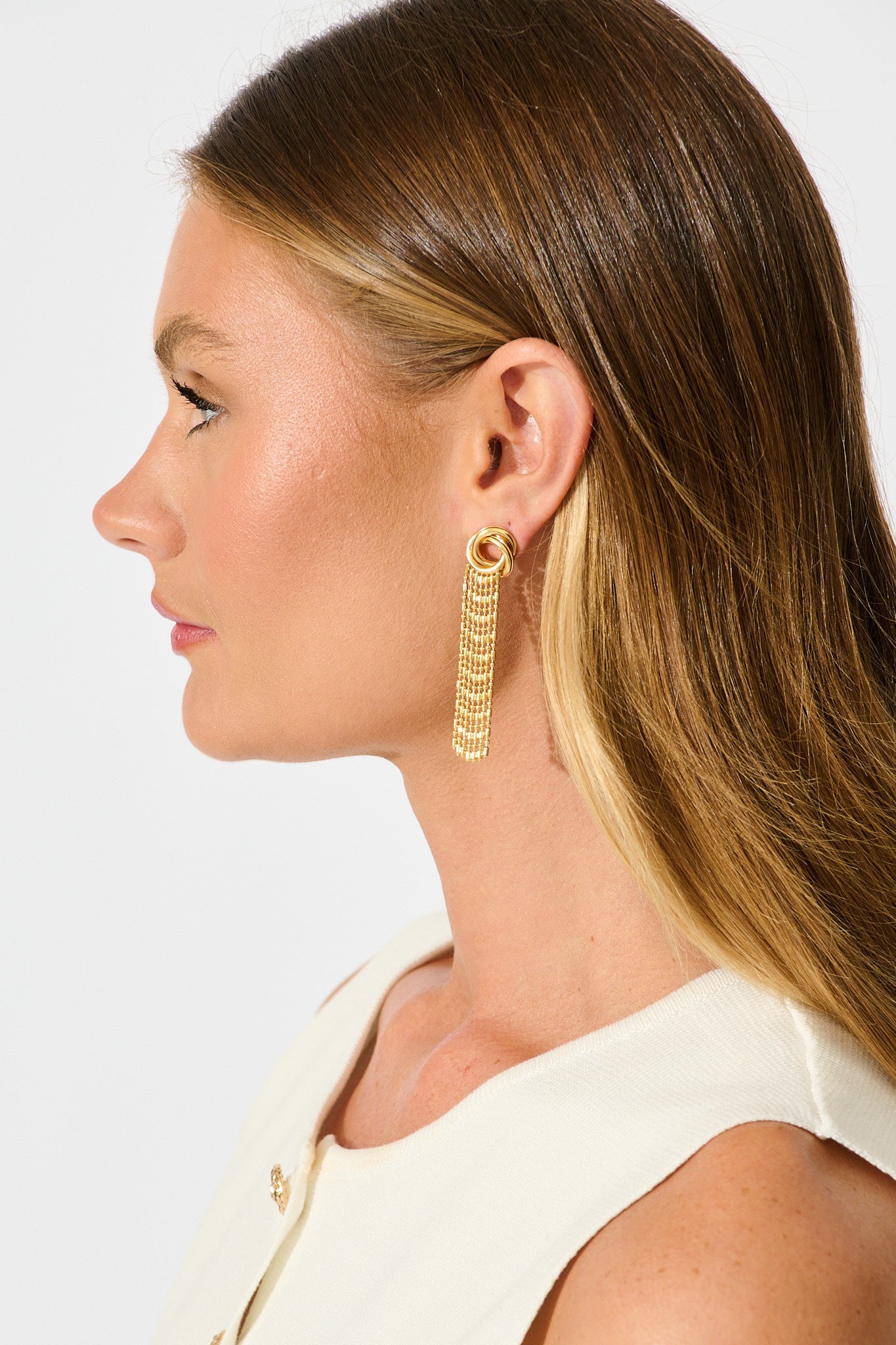 Stella Drop Earrings in 18K Gold Plated