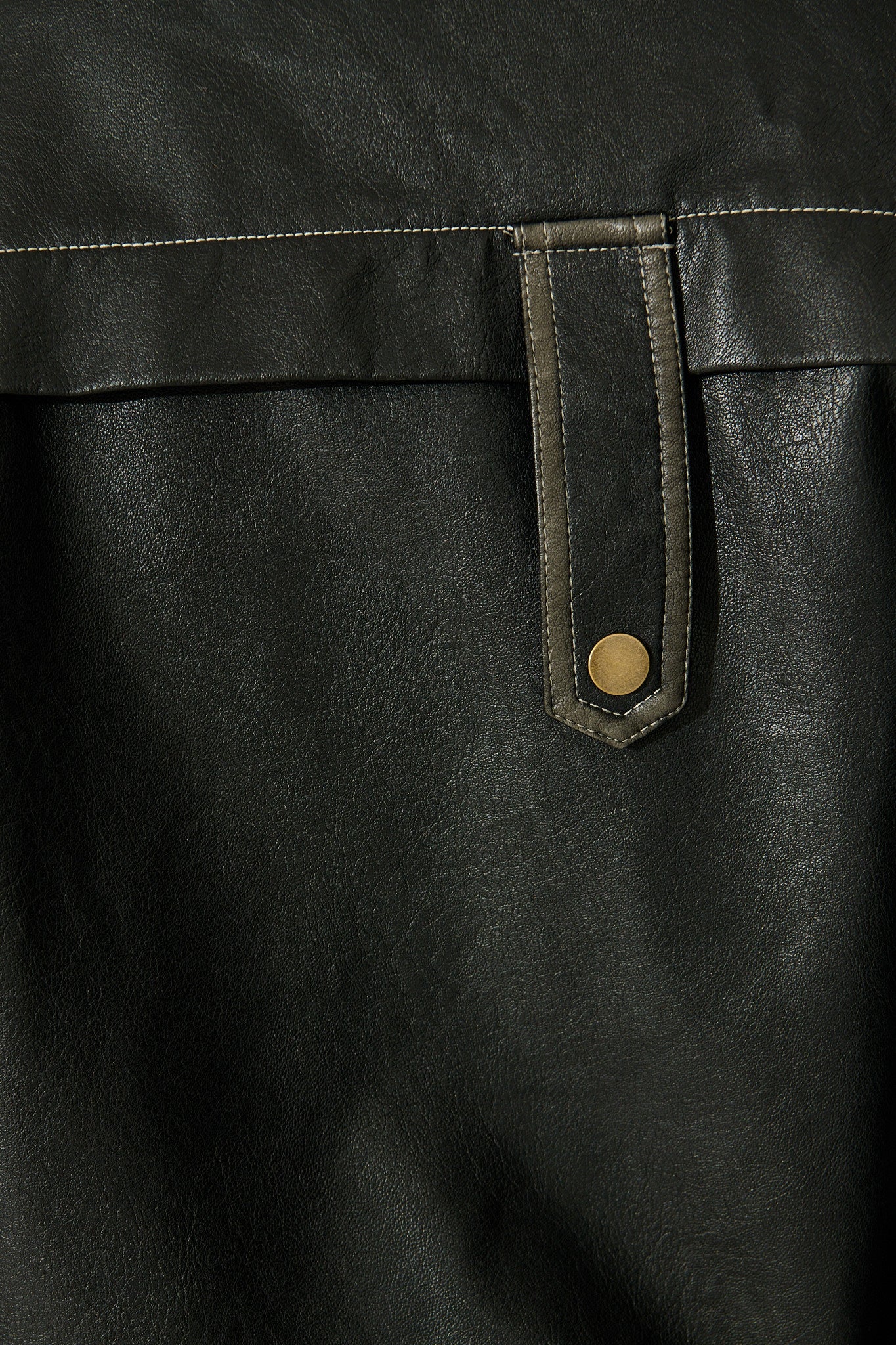 Kayla Bomber Jacket in Black Leatherette