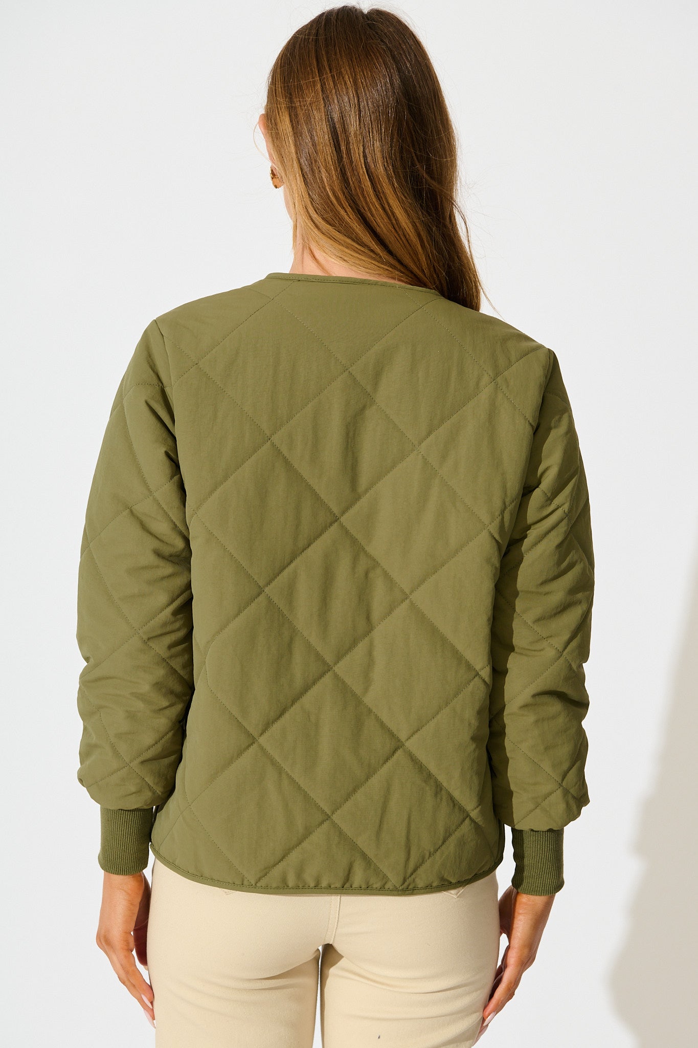 Most Wanted Quilted Jacket in Khaki