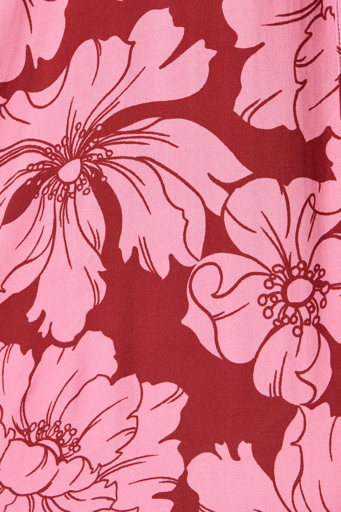 Anita Shirt In Wine with Pink Floral