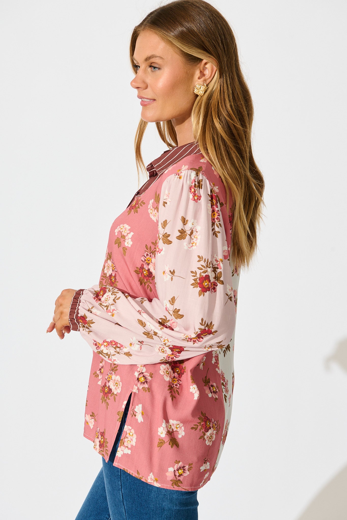 Wishing in Blooms Shirt in Pink and Blush Floral