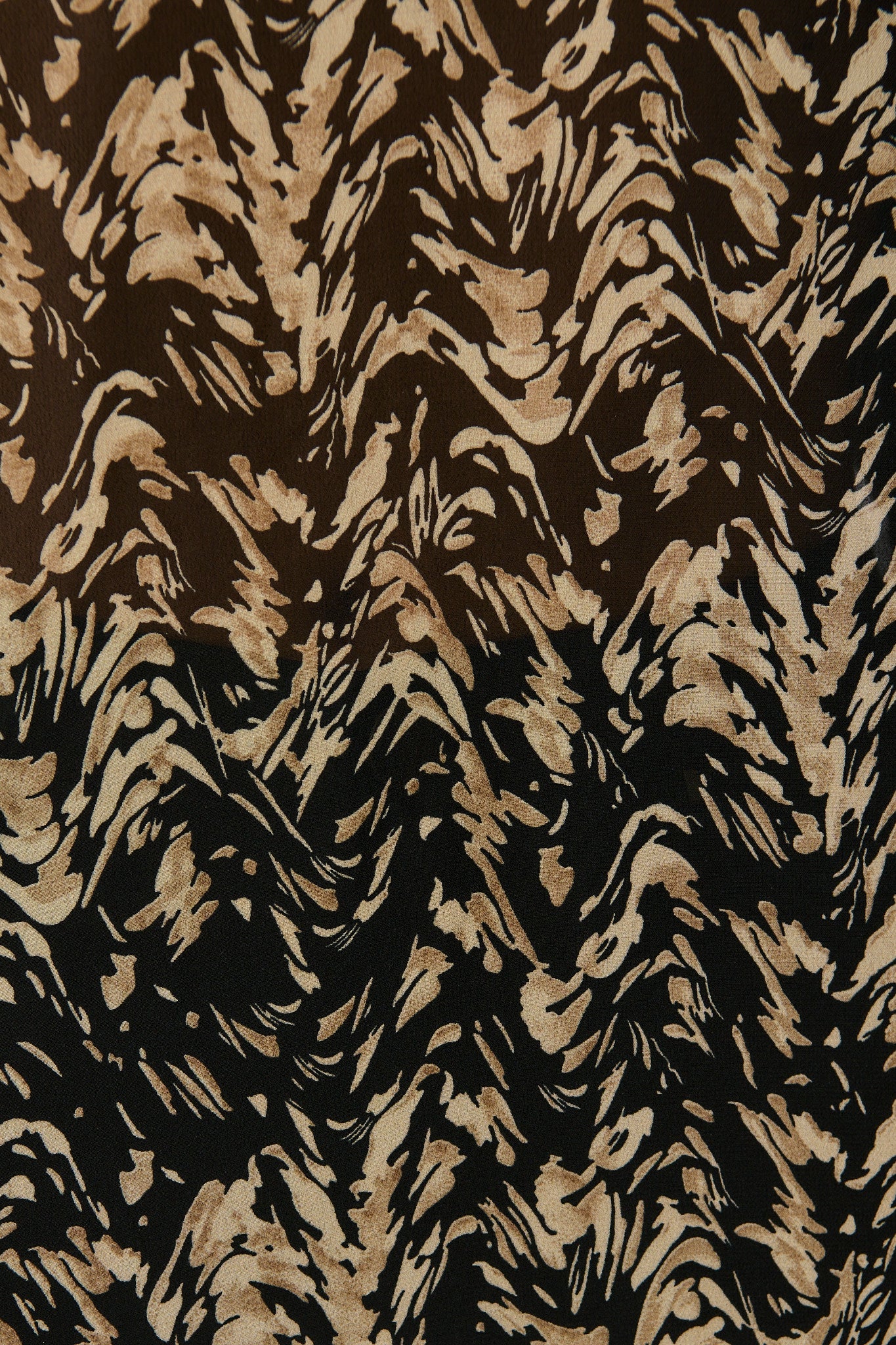 Veronica Top in Black with Cream Print Chiffon