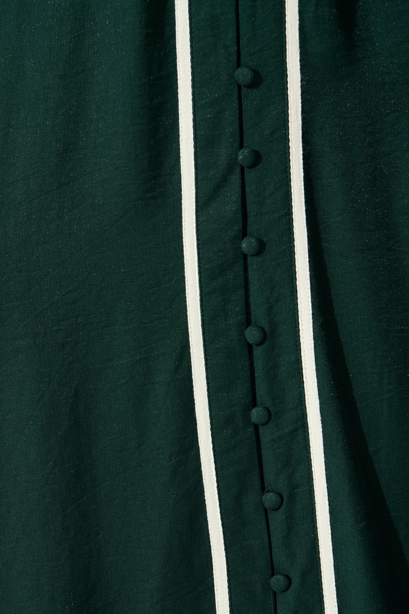 Terri Midi Dress in Emerald with White Contrast Trim
