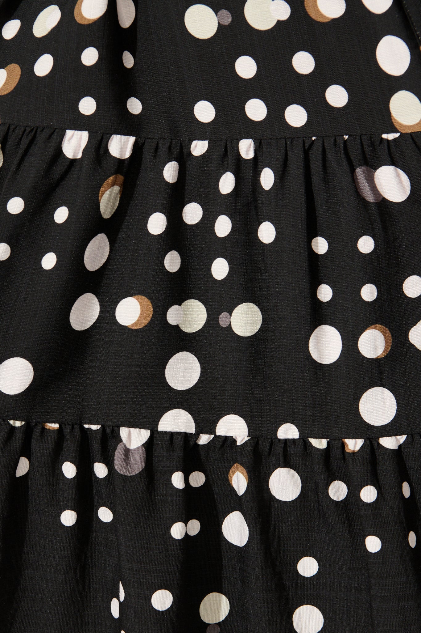 Geneva Dress in Black with White Spot