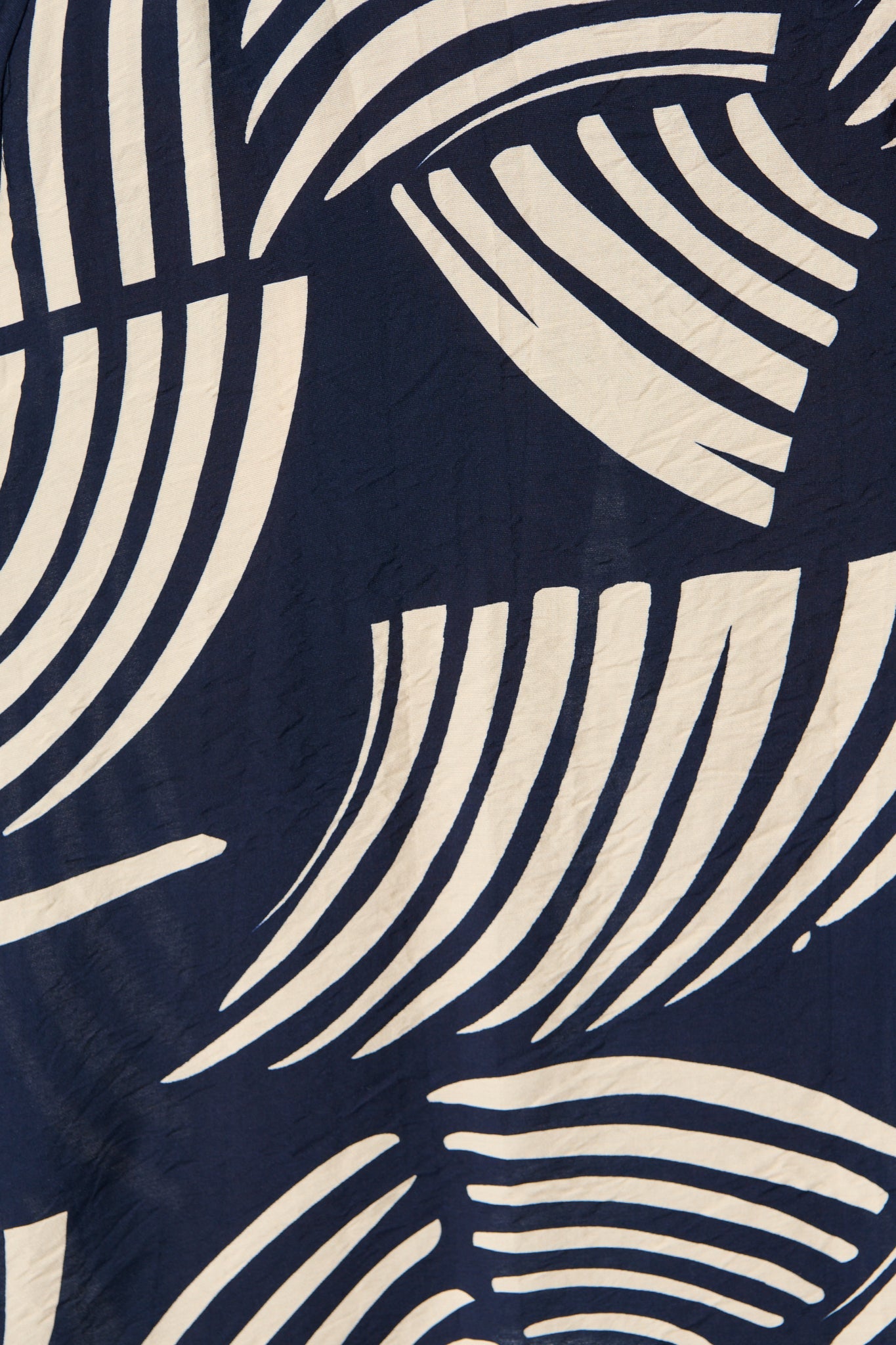 Berlina Midi Shirt Dress in Navy with Cream Linen Blend