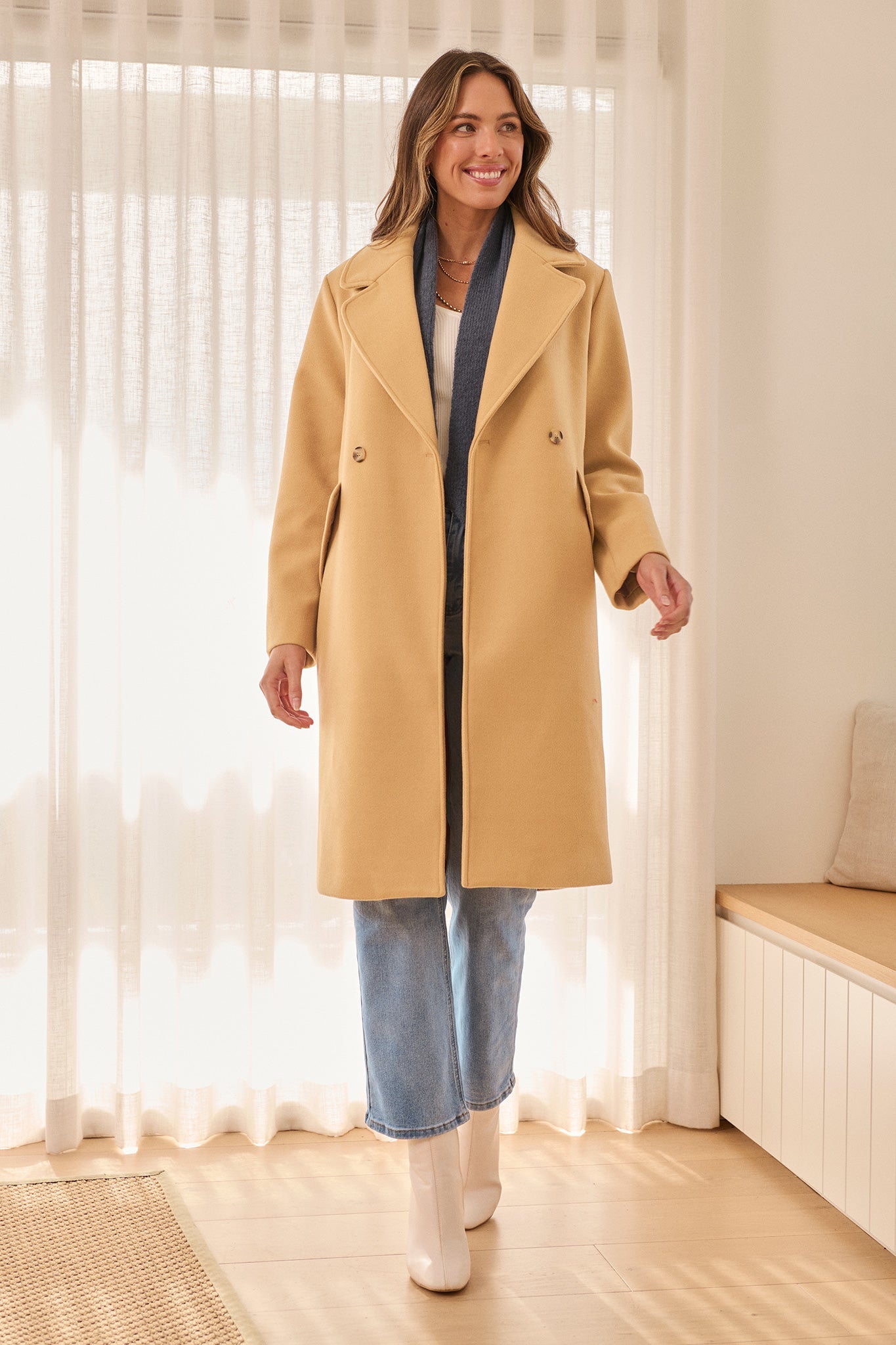 Sultry Coat in Camel