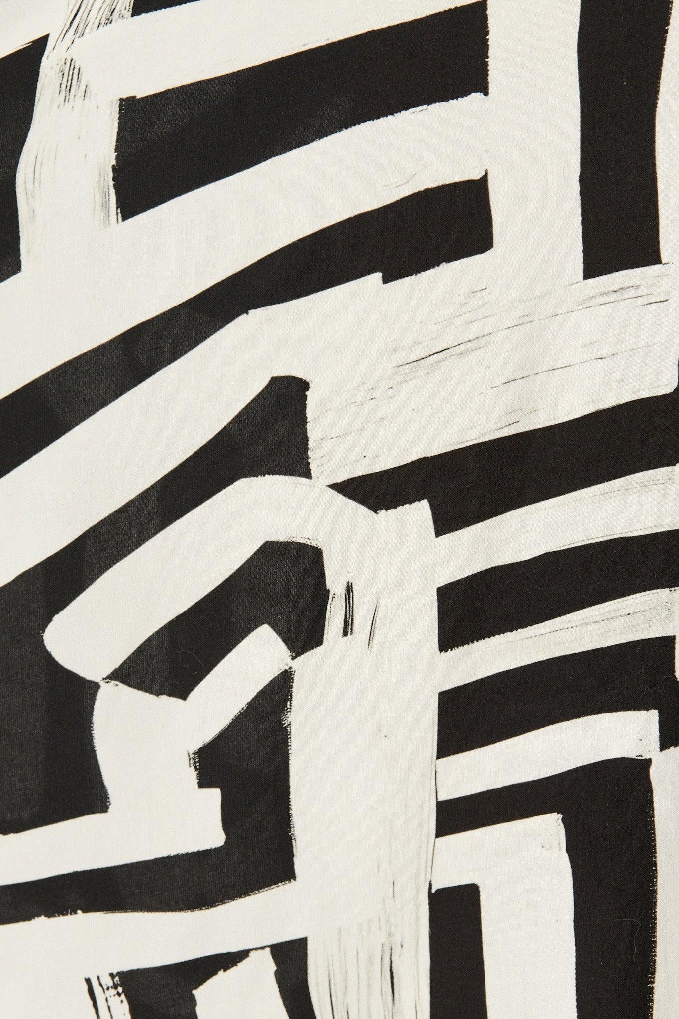 Neveena Maxi Dress in Black with White Geometric Print