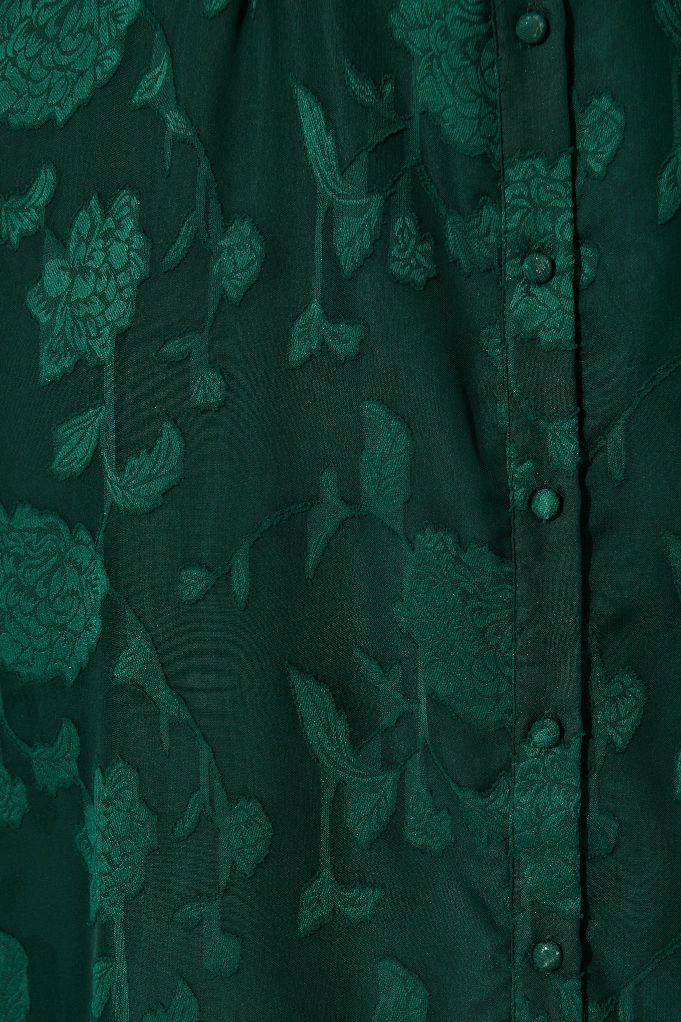 Carolina Midi Dress in Emerald Floral Burnout Chiffon