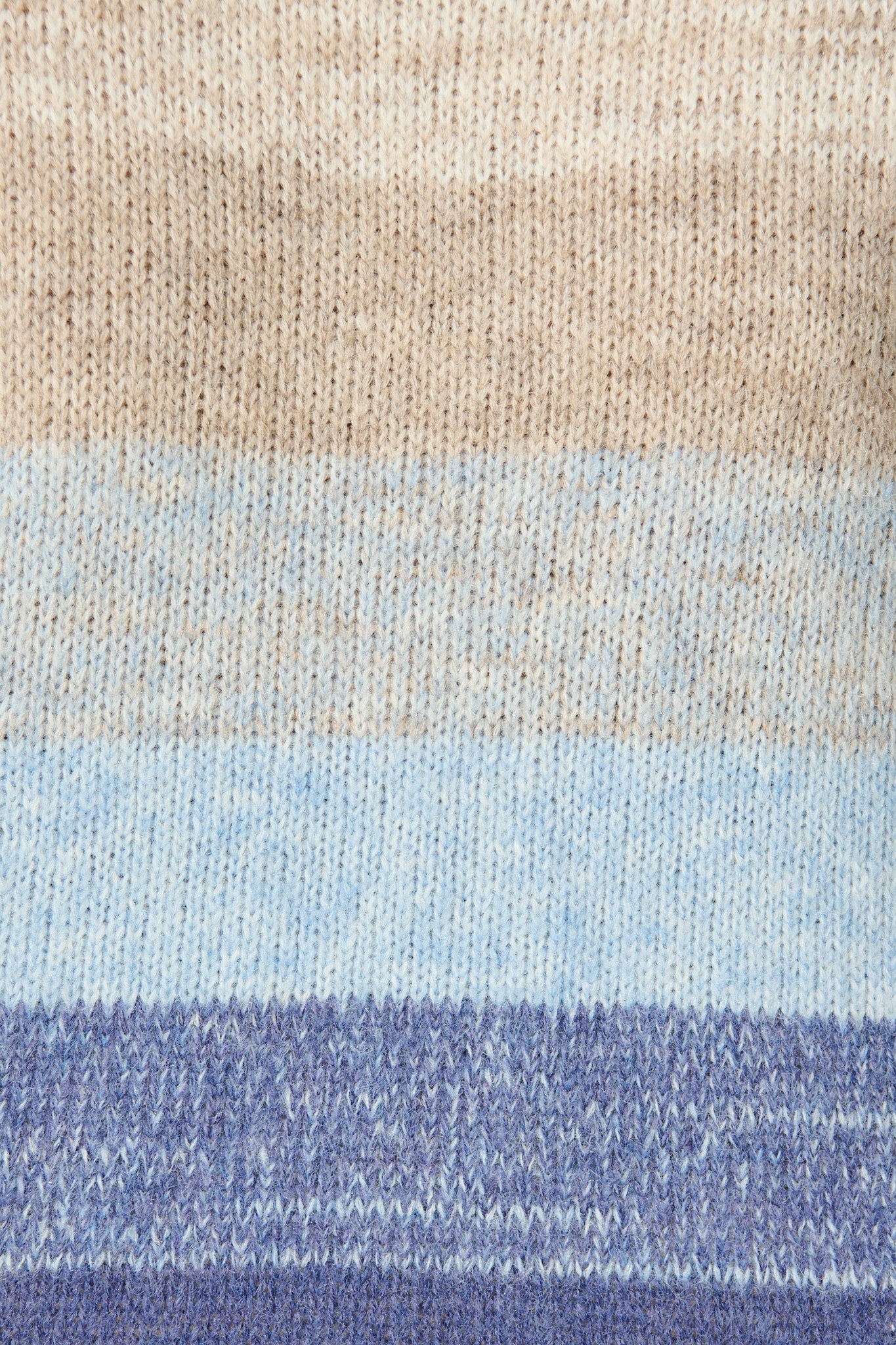 Luna Knit in in Blue with Grey Stripe Wool Blend