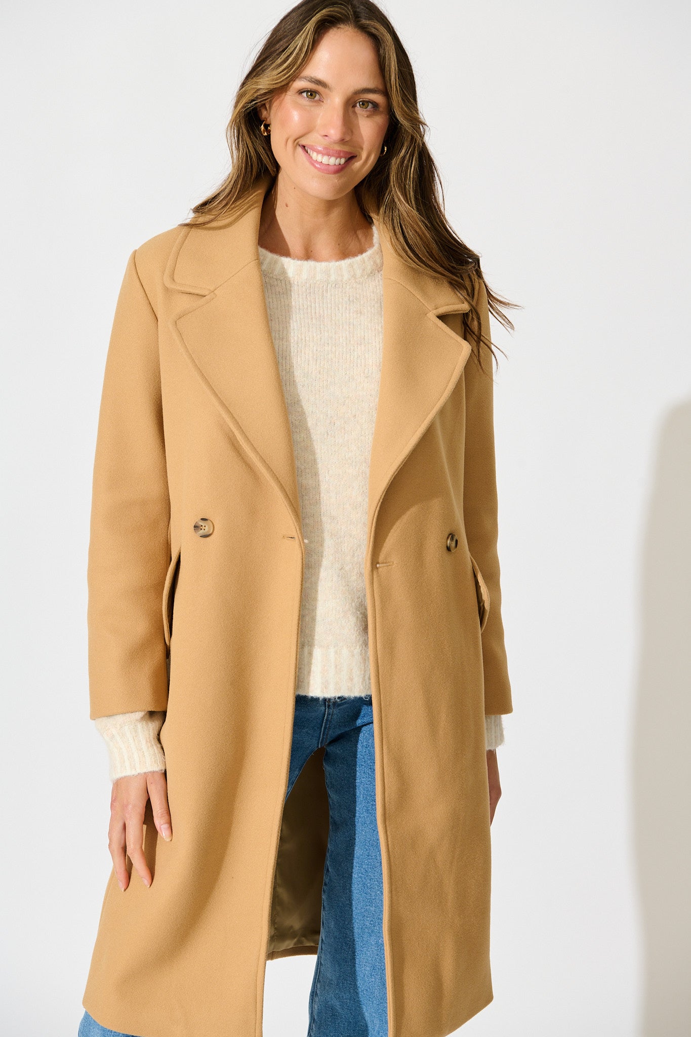 Sultry Coat in Camel