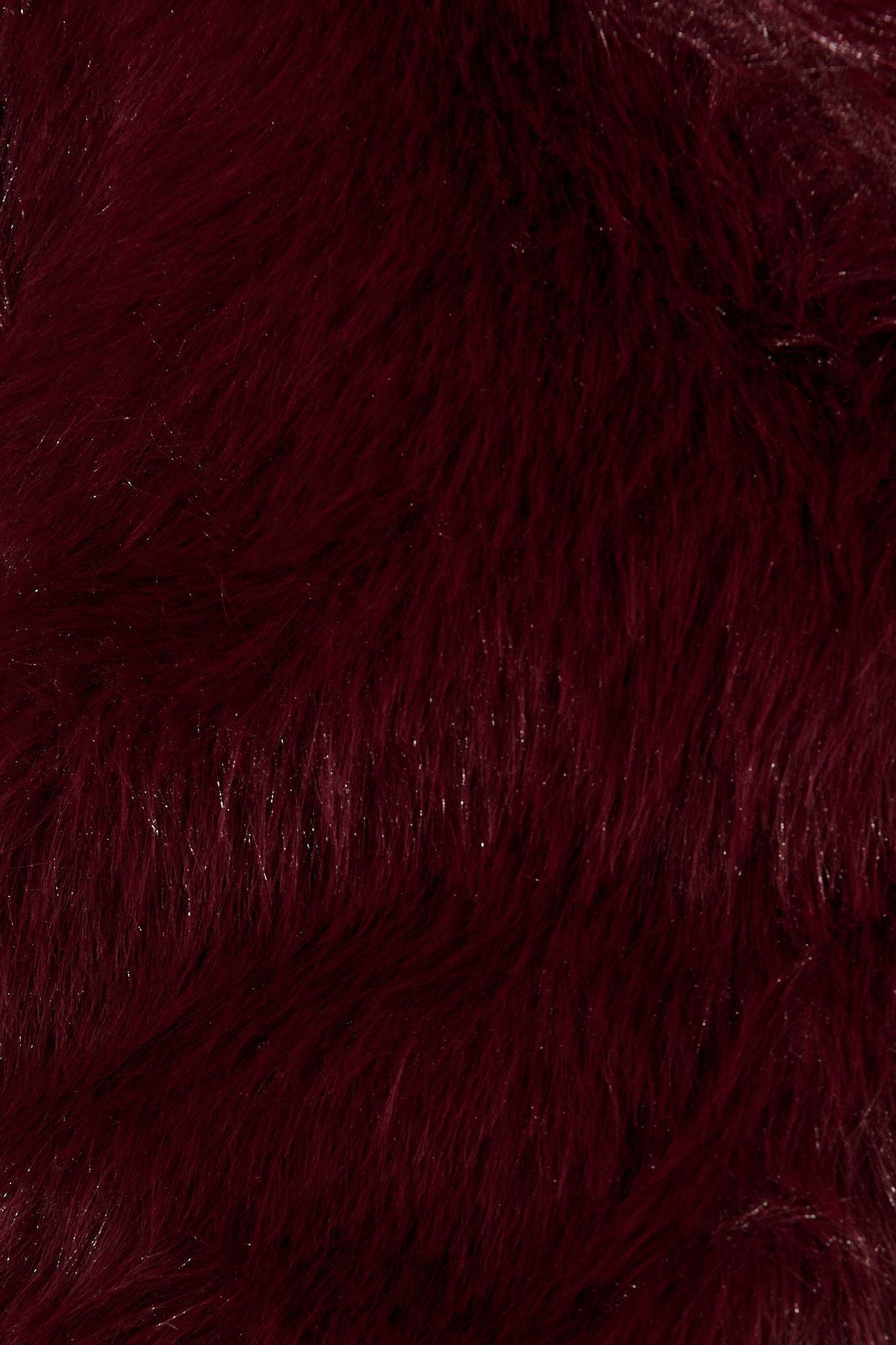 Maison Layer Faux Fur Jacket in Wine