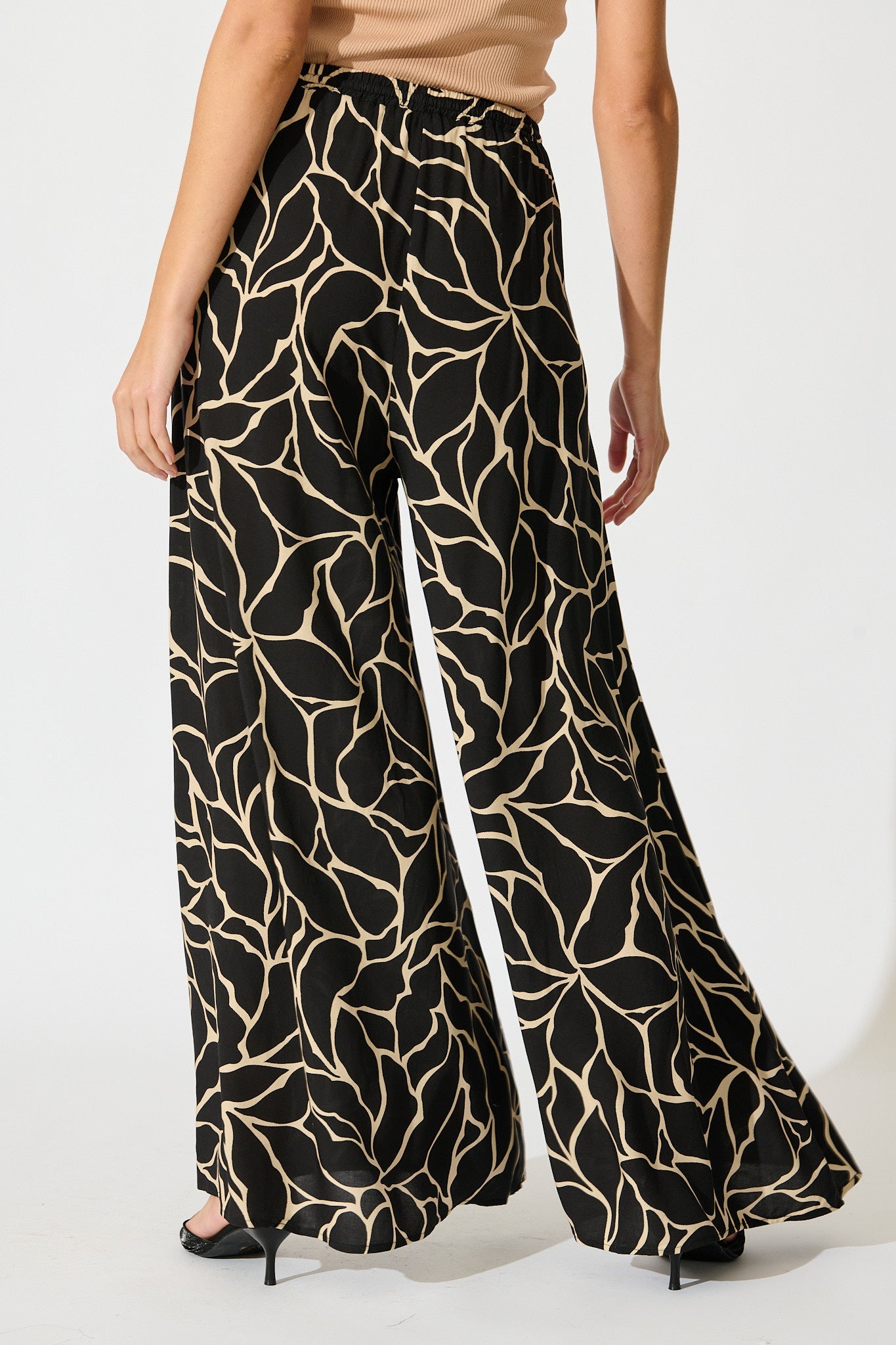 Lucia Pant In Black Geometric Print