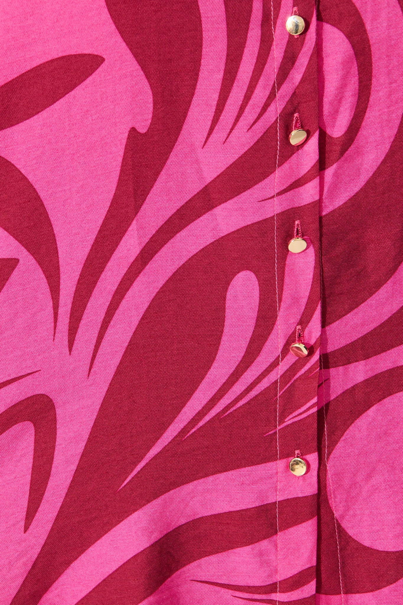 Emmanuella Shirt in Pink with Wine Print