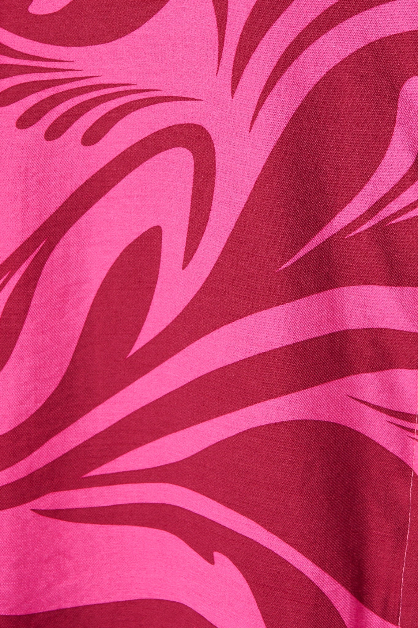 Lorna Maxi Shirt Dress in Pink with Wine Print