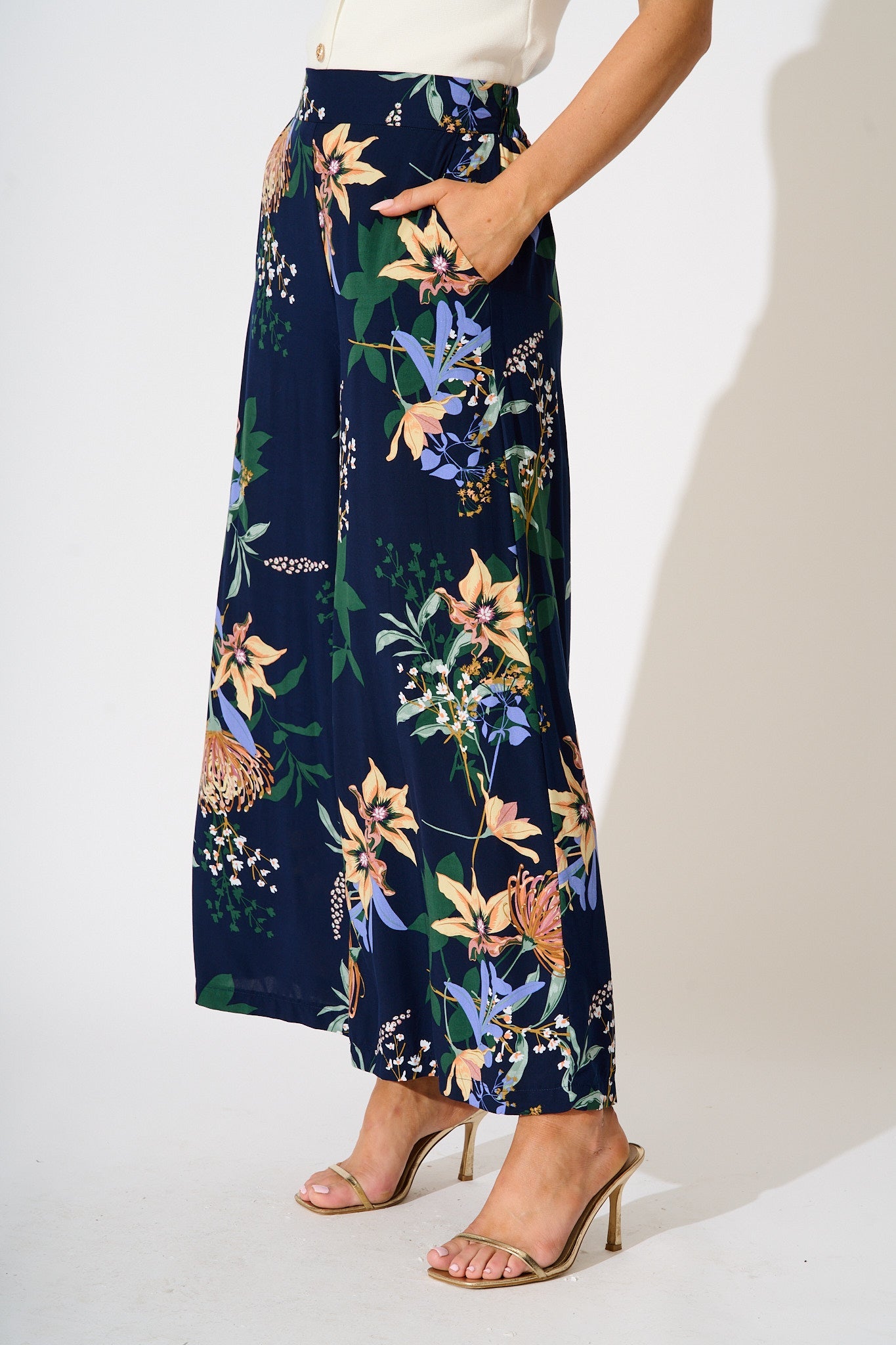 Ellery Pant in Navy Floral