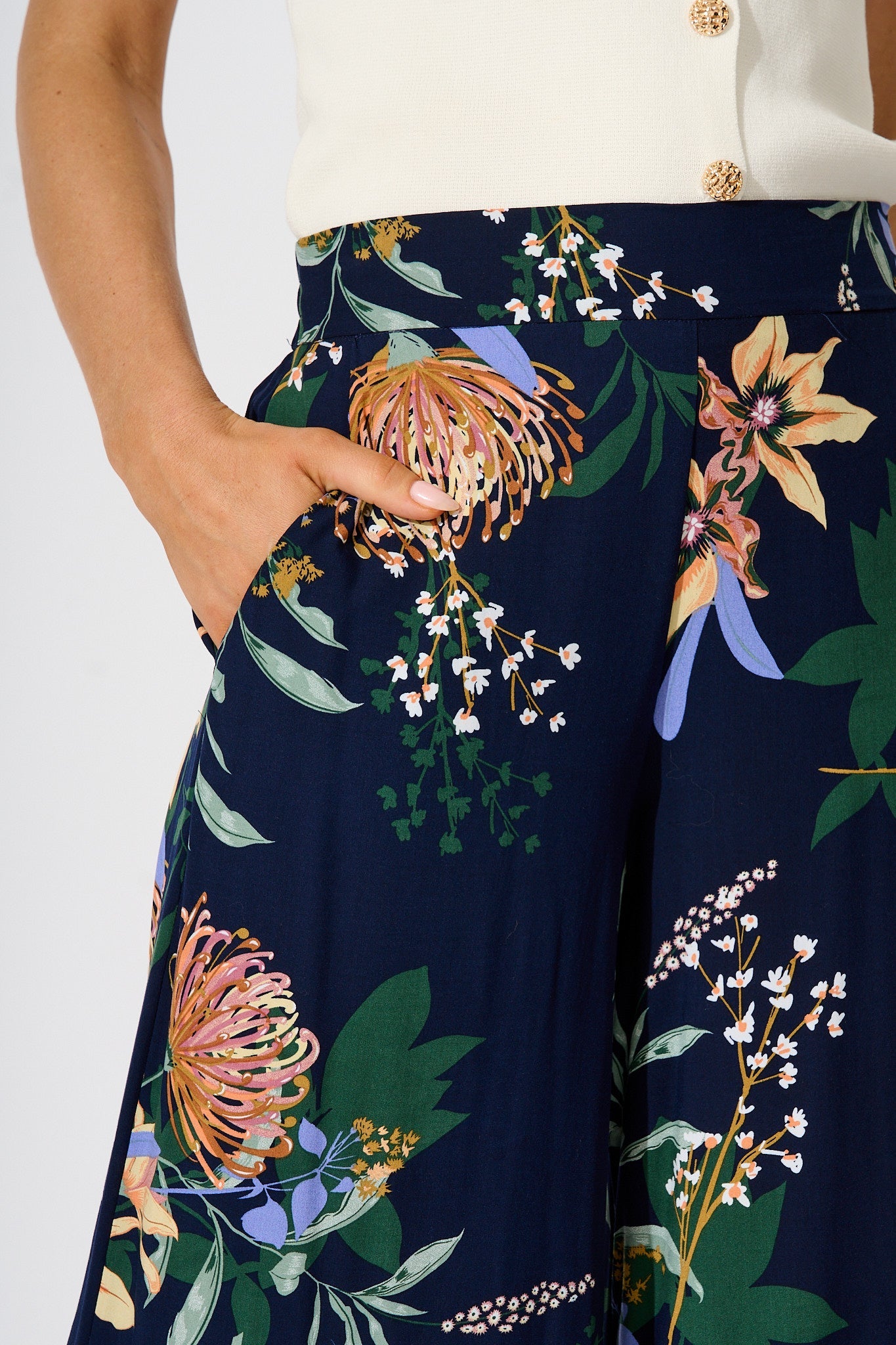 Ellery Pant in Navy Floral