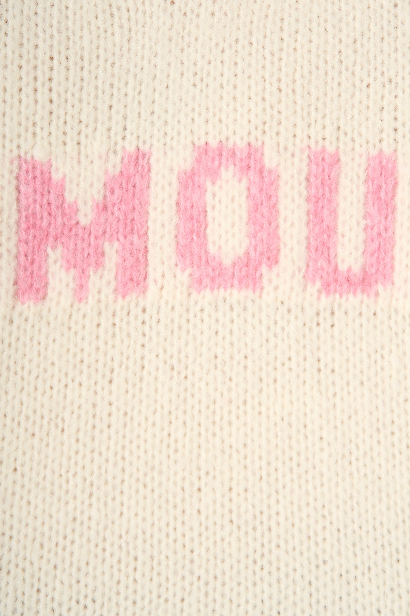 A love Affair Intarsia Knit in Cream