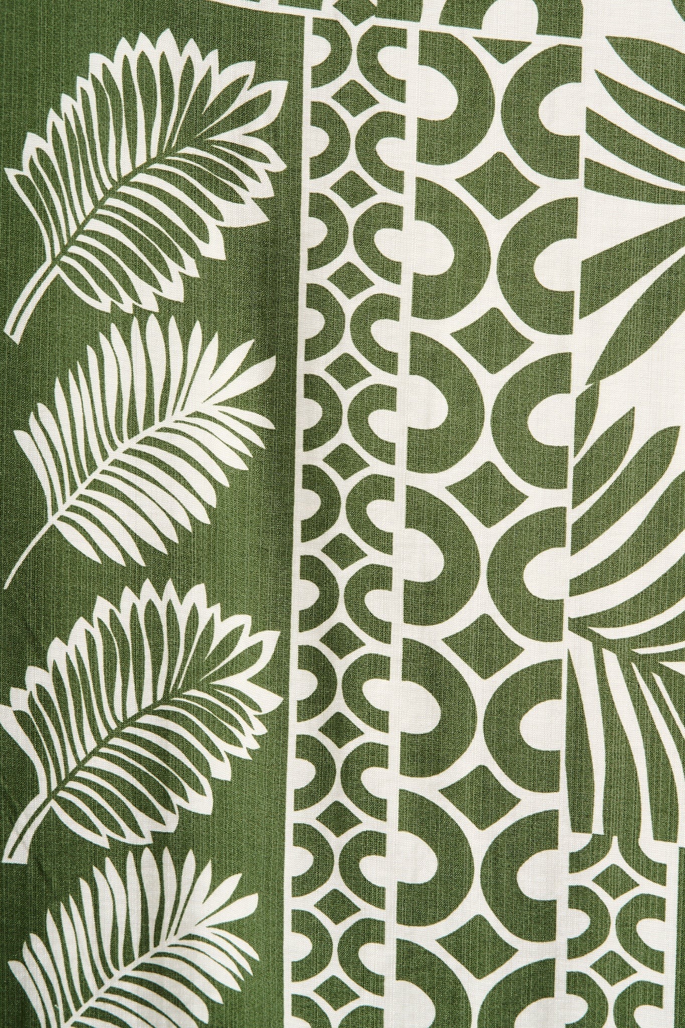 Stellar Shirt Dress in Green and White