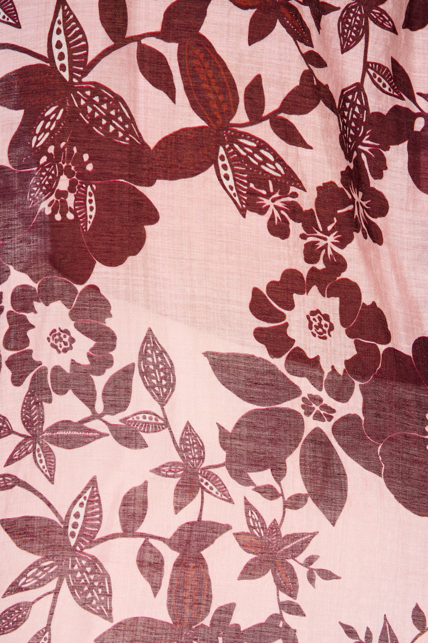 Shelby Top in Pink with Wine Floral Print