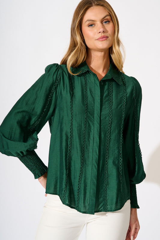 Farah Shirt in Emerald