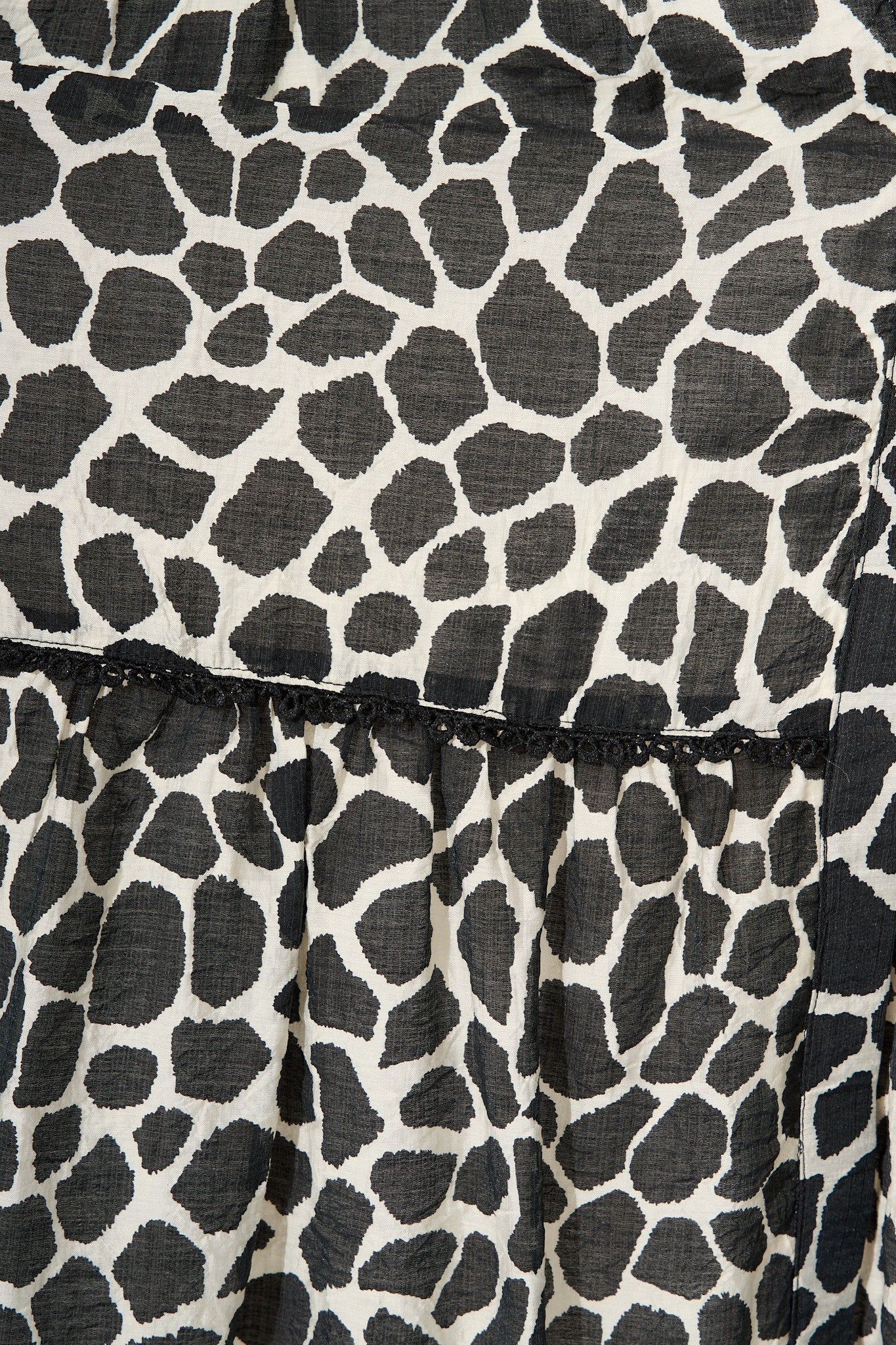 Avery Midi Dress in Black and White Spot