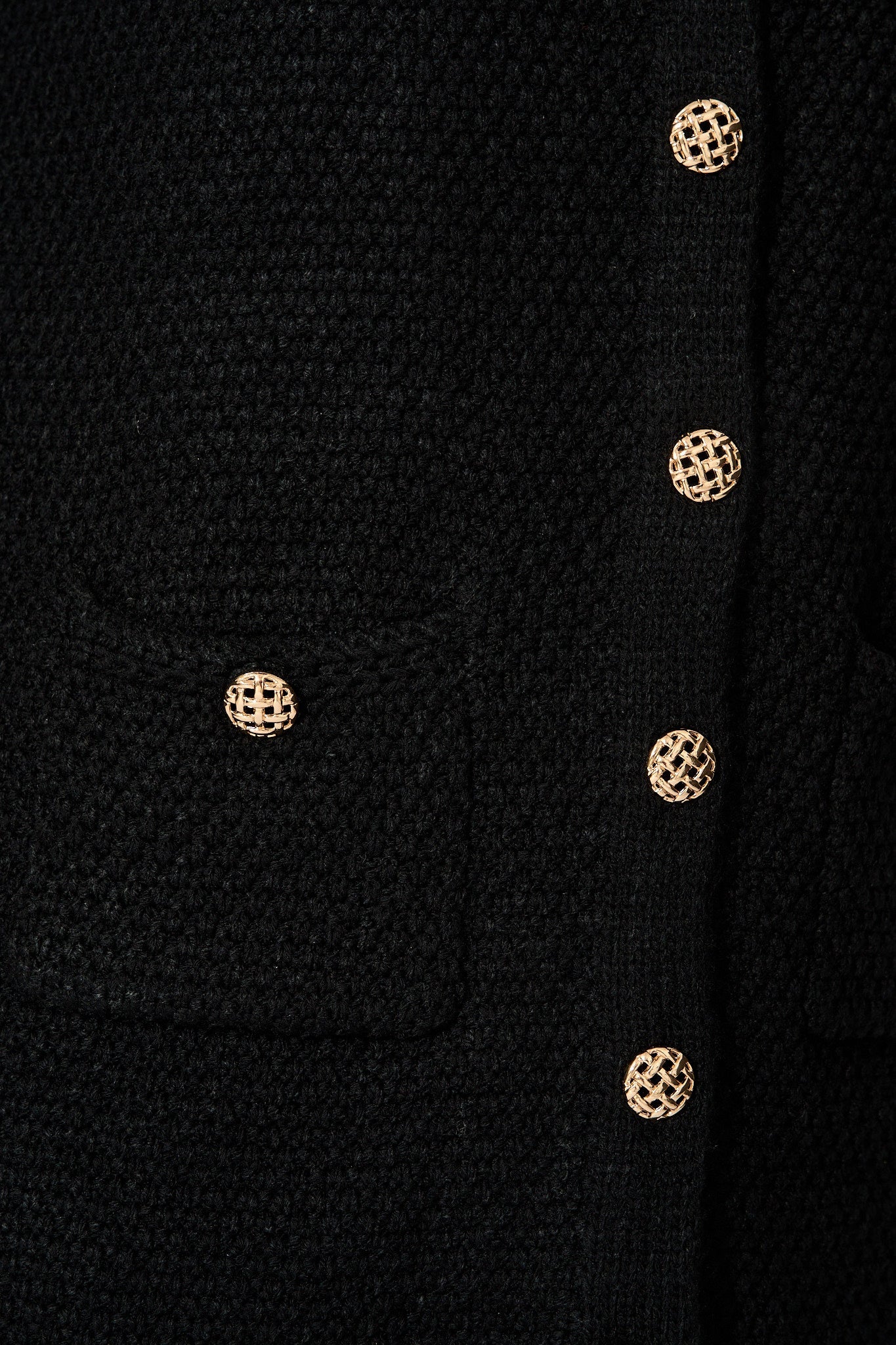 Madison Knit Dress in Black Cotton Blend