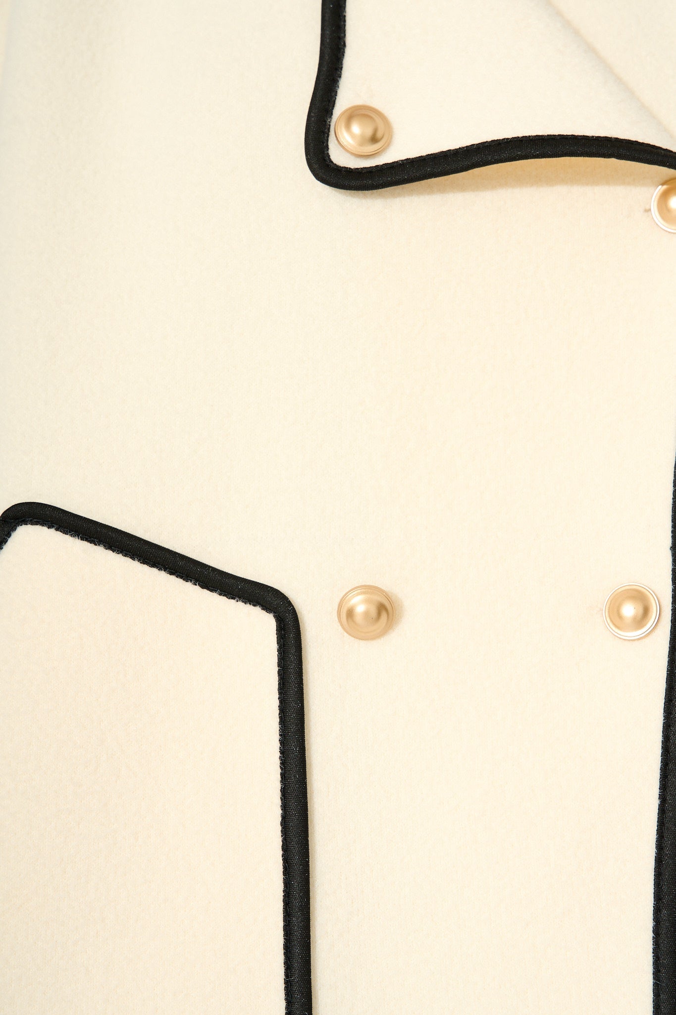 Danika Jacket in Cream with Black Contrast Trim
