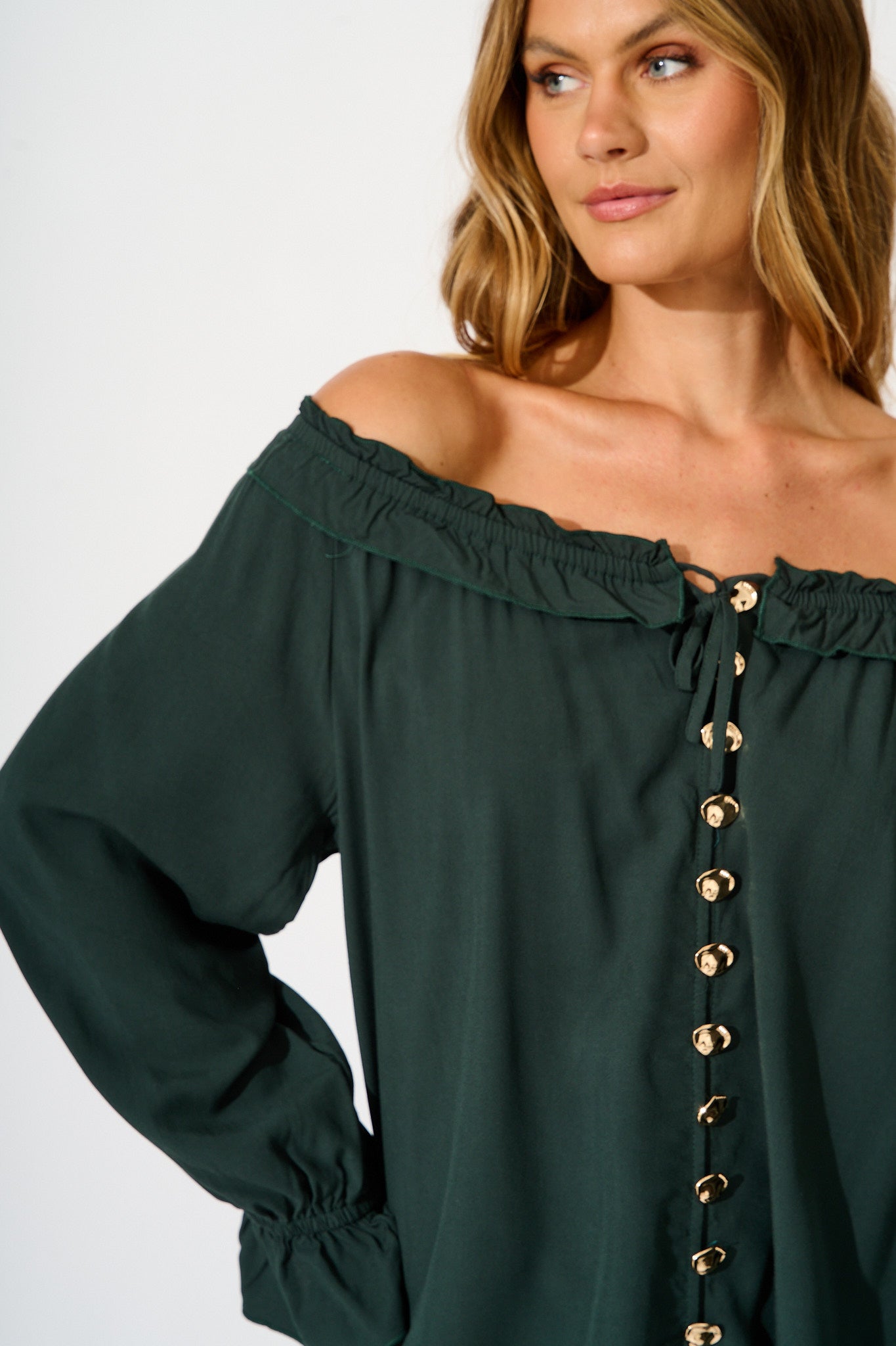 Painted Allure Top in Emerald